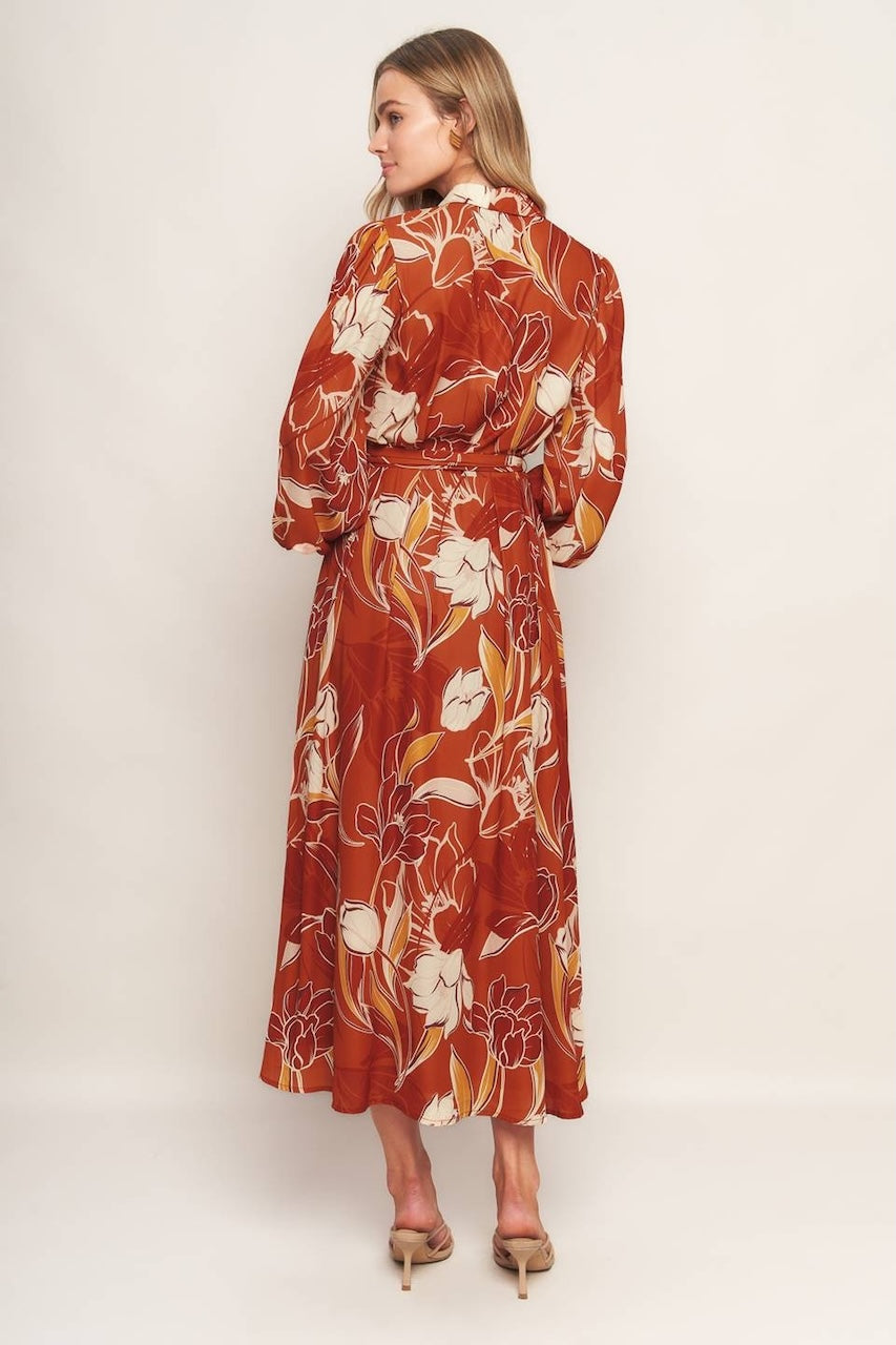 Fall Collared Midi Dress
