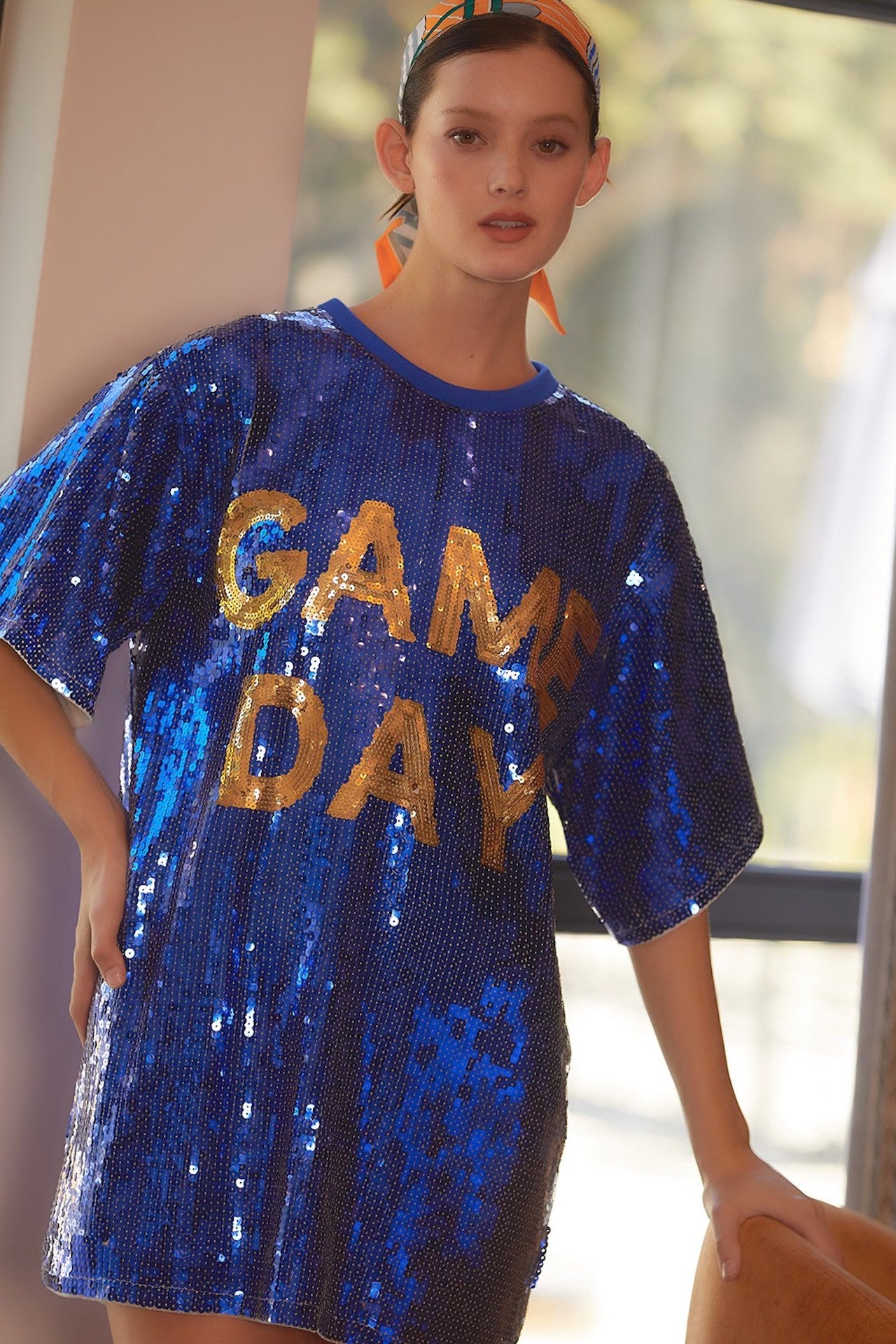 Sequin Game Day Tunic Dress S Sequin Game Day Tunic Dress S