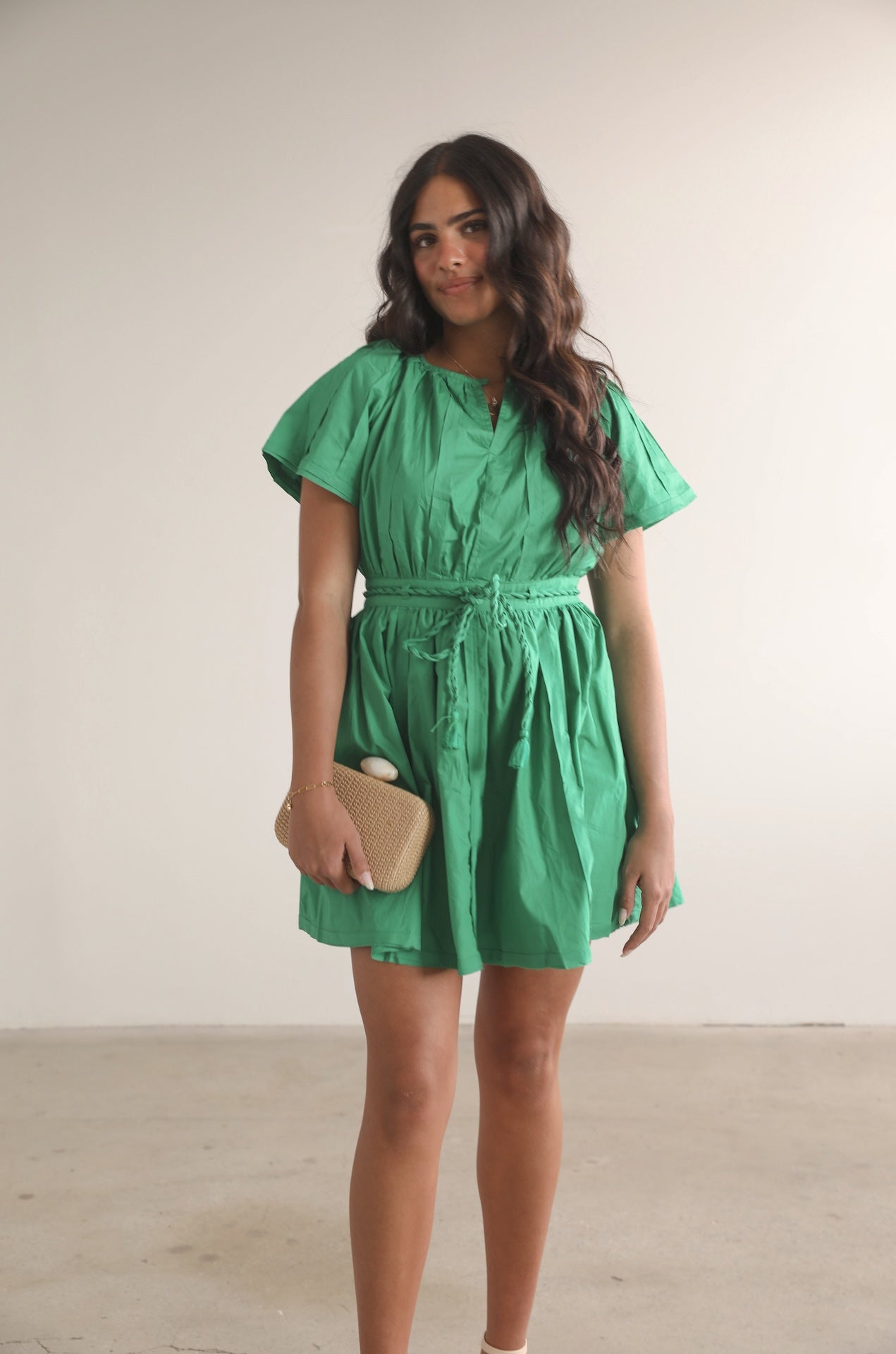 Nora Mini Green Dress