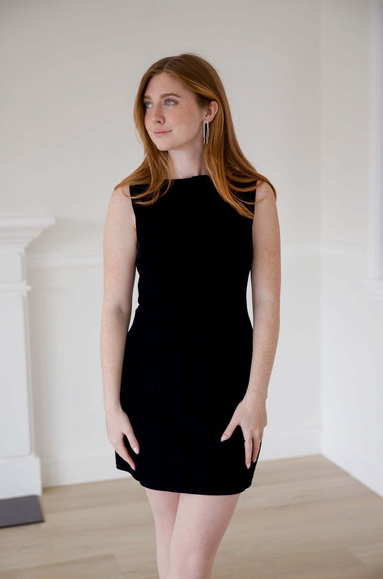 Black Velvet Dress L