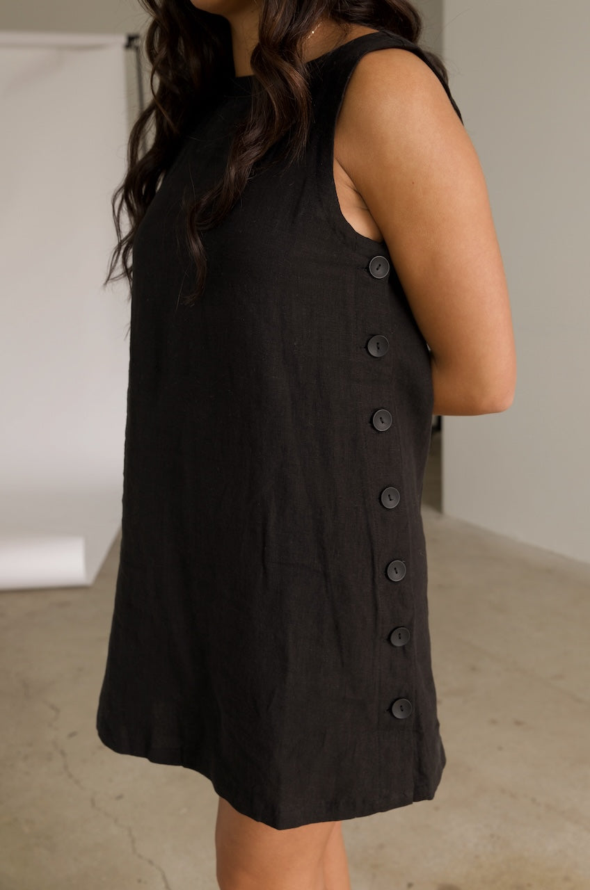 Black Linen Dress
