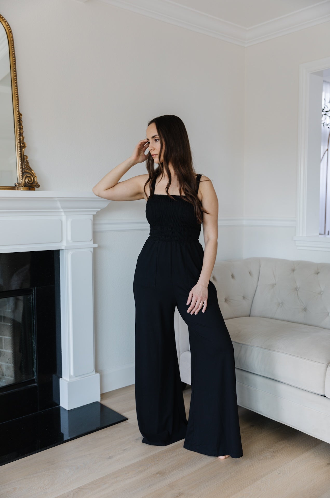 Black Butter Soft Sleeveless Jumpsuit