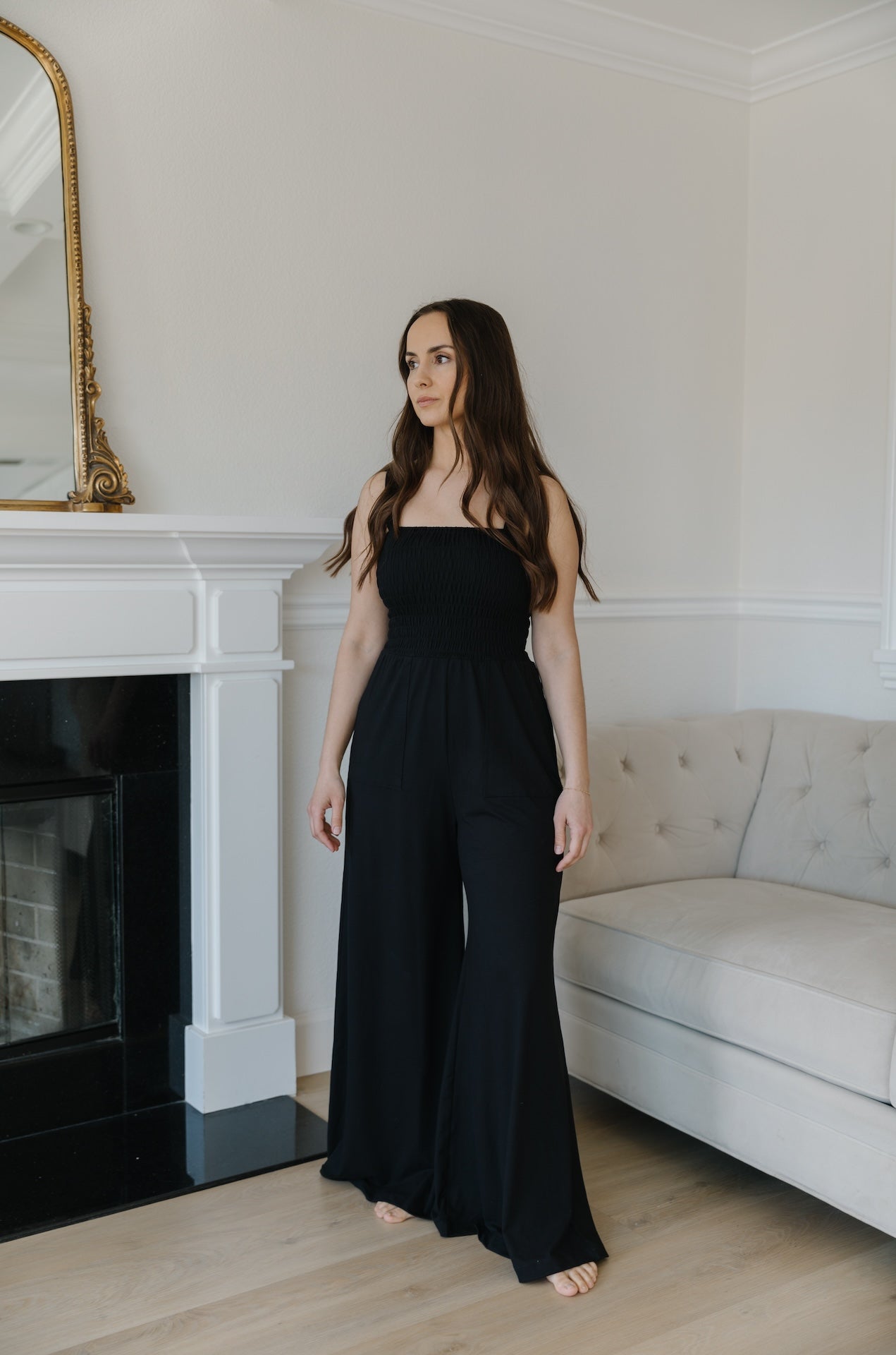 Black Butter Soft Sleeveless Jumpsuit