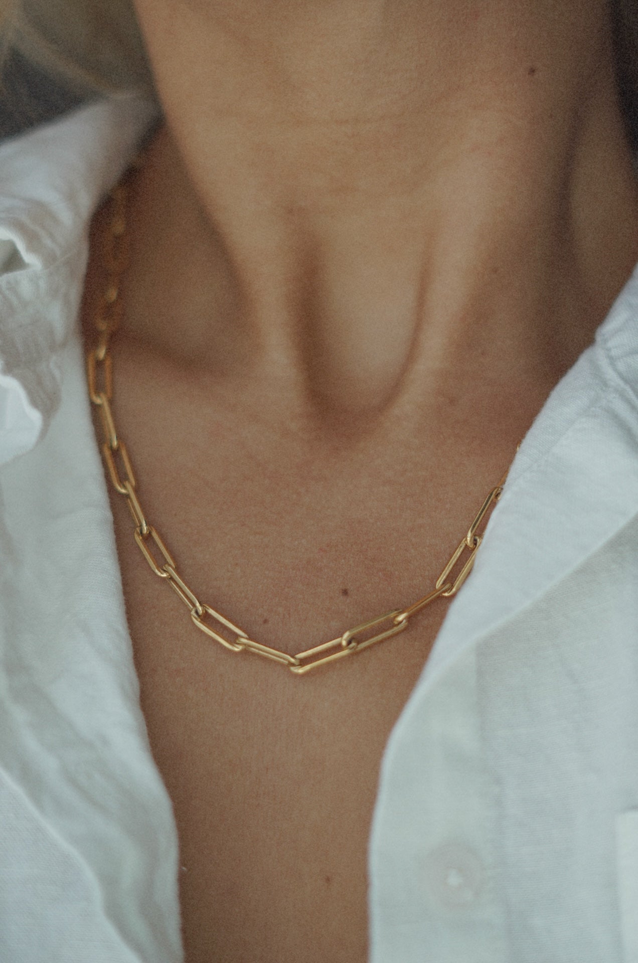 18k Gold Filled Thick Chain Necklace