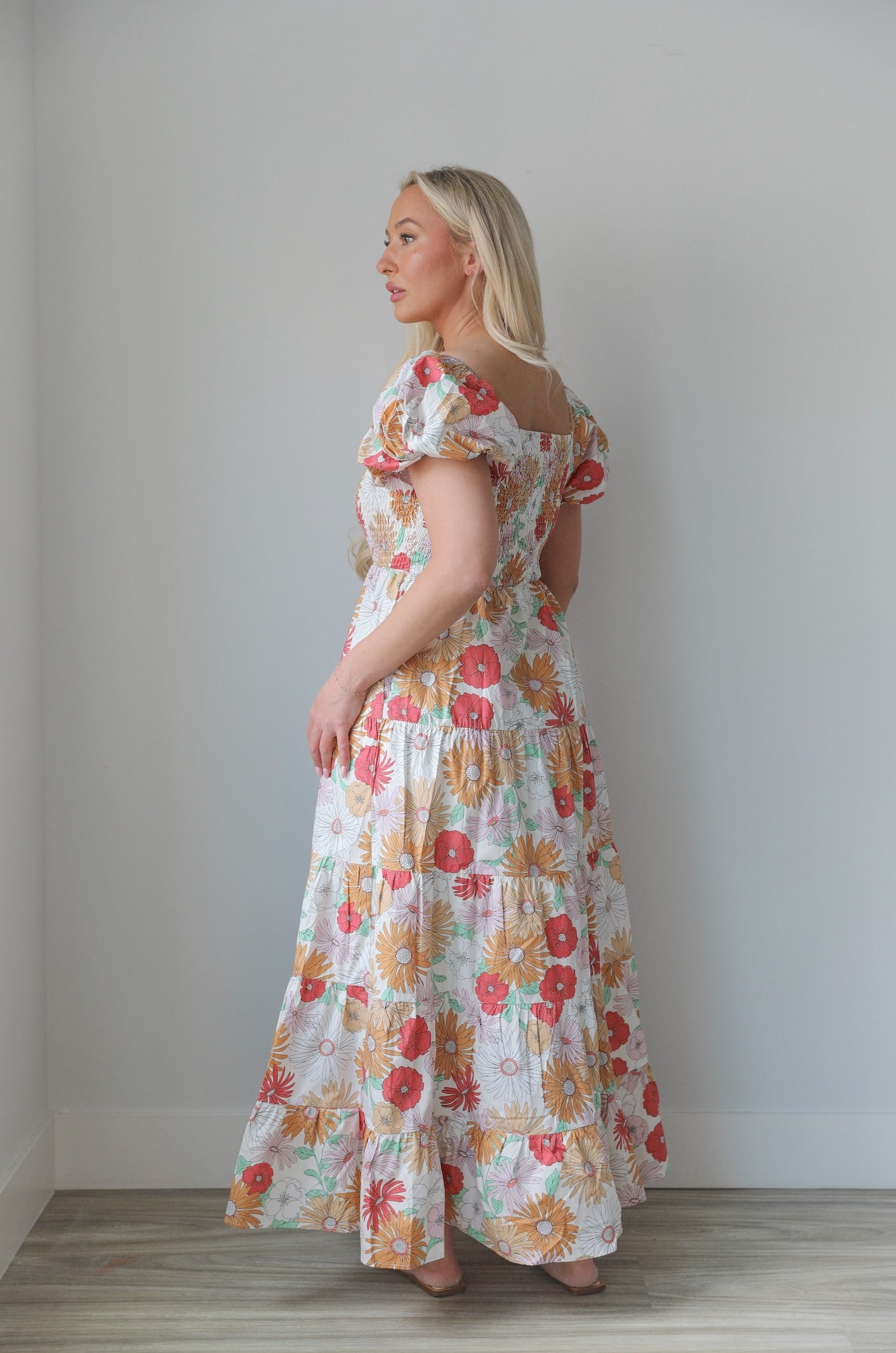 Smocked Floral Maxi Dress