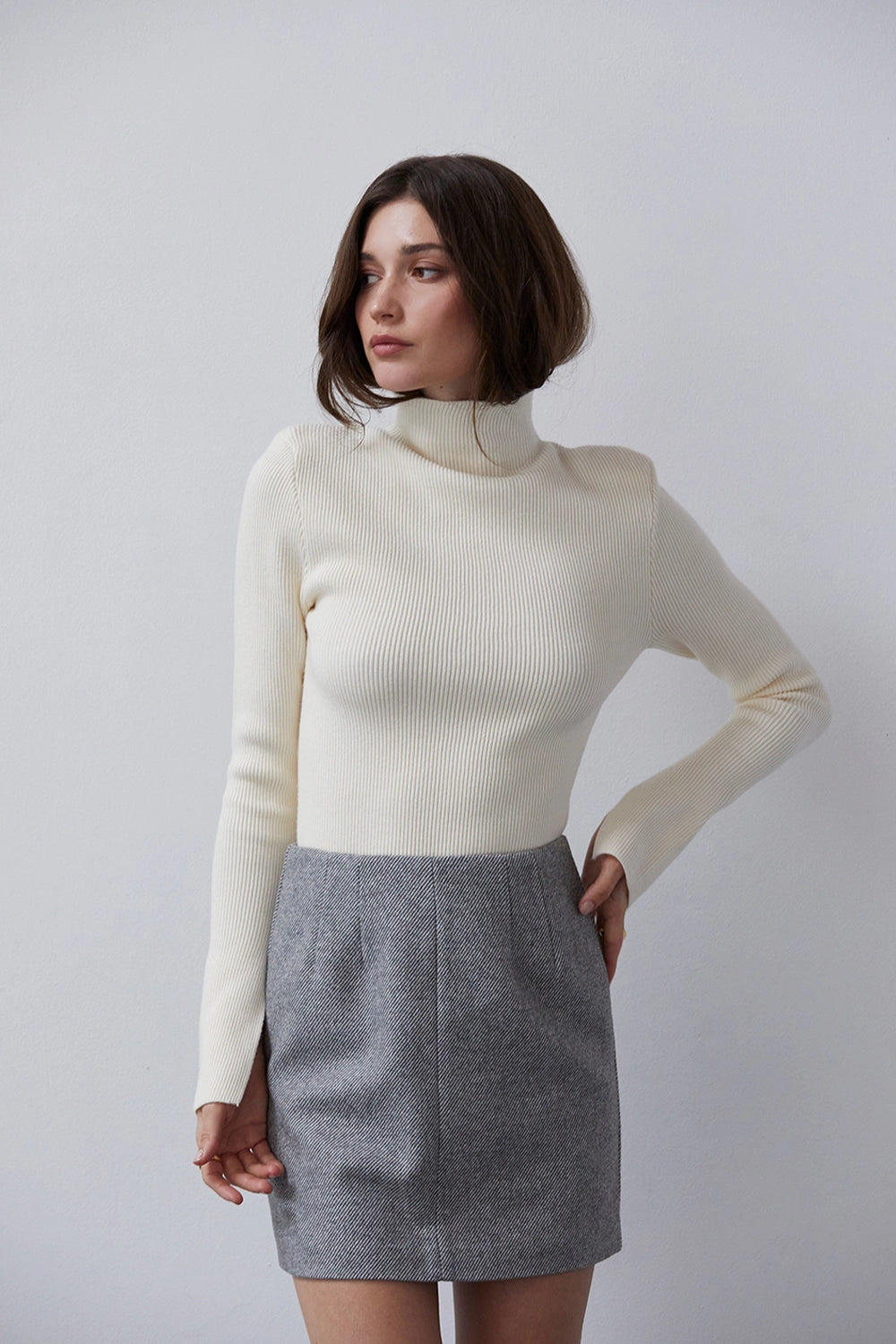 スカート THE TOE Dumbo Mini Skirt Grey Dumbo Mini Skirt – THE TOÉ