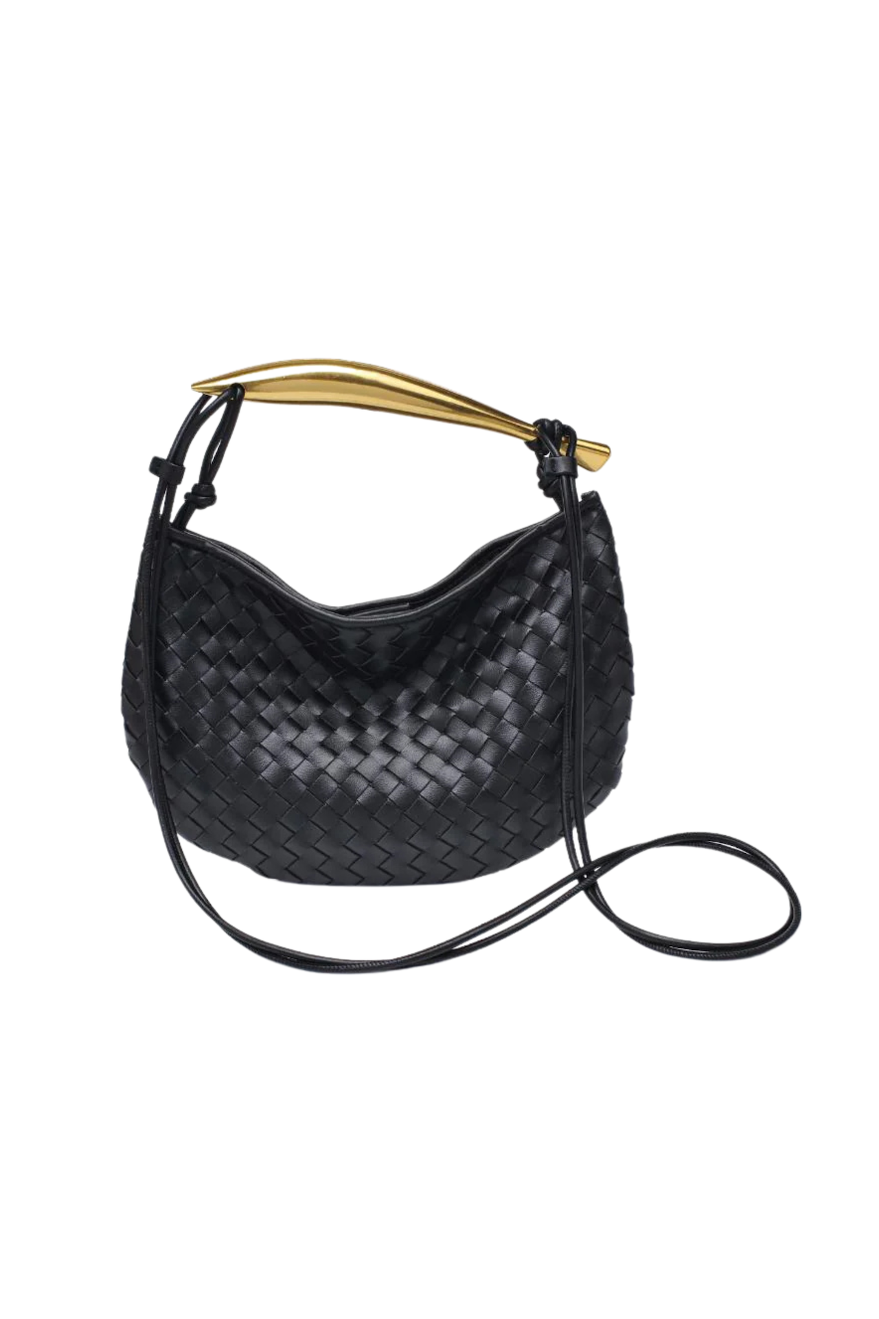 Black Woven Handbag