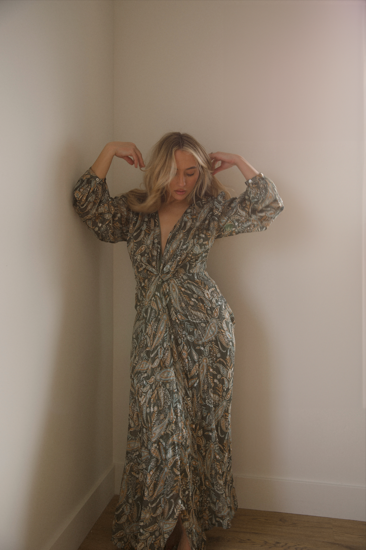Paisley Green Maxi Dress