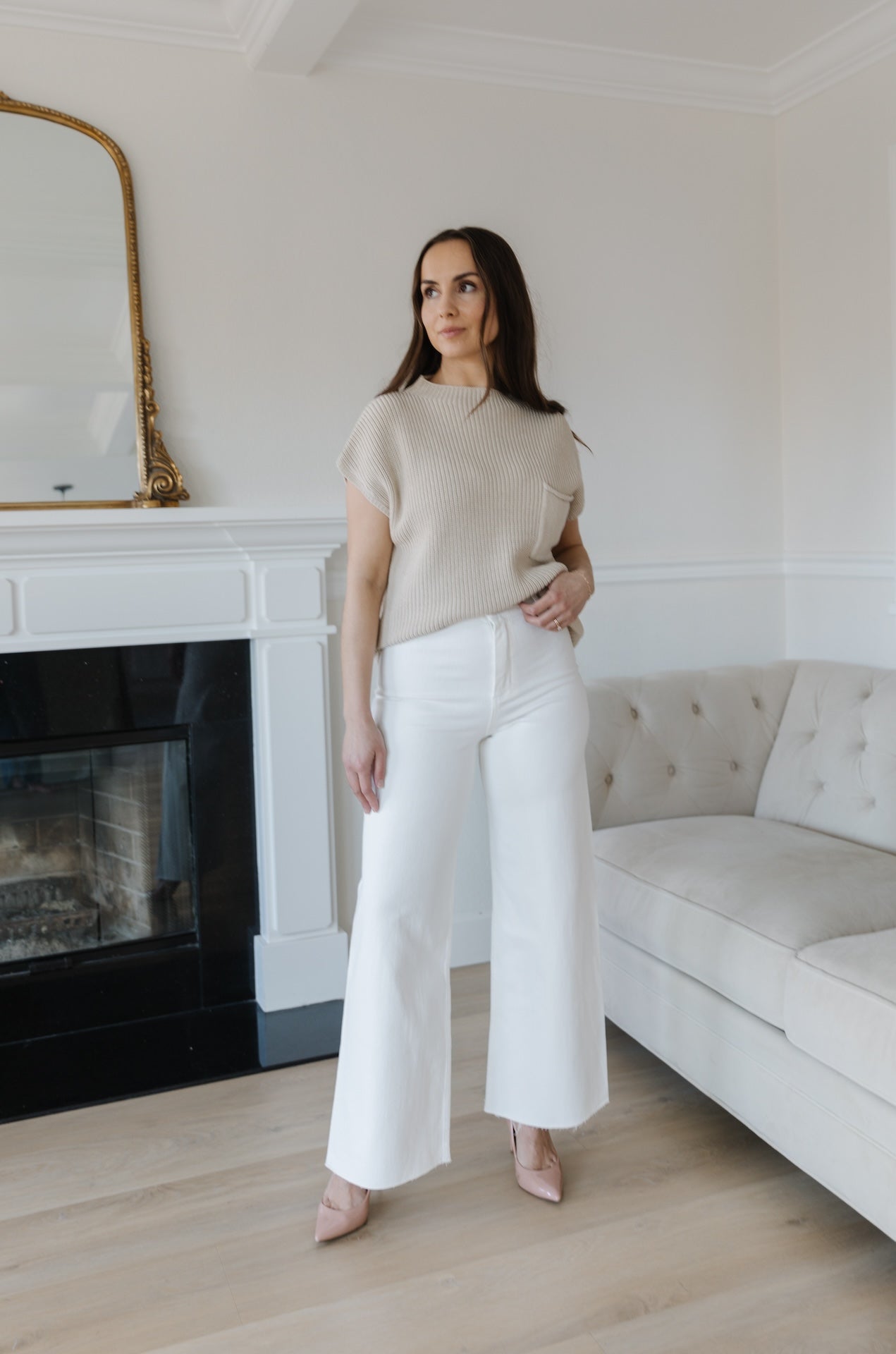 White Wide Leg Jeans