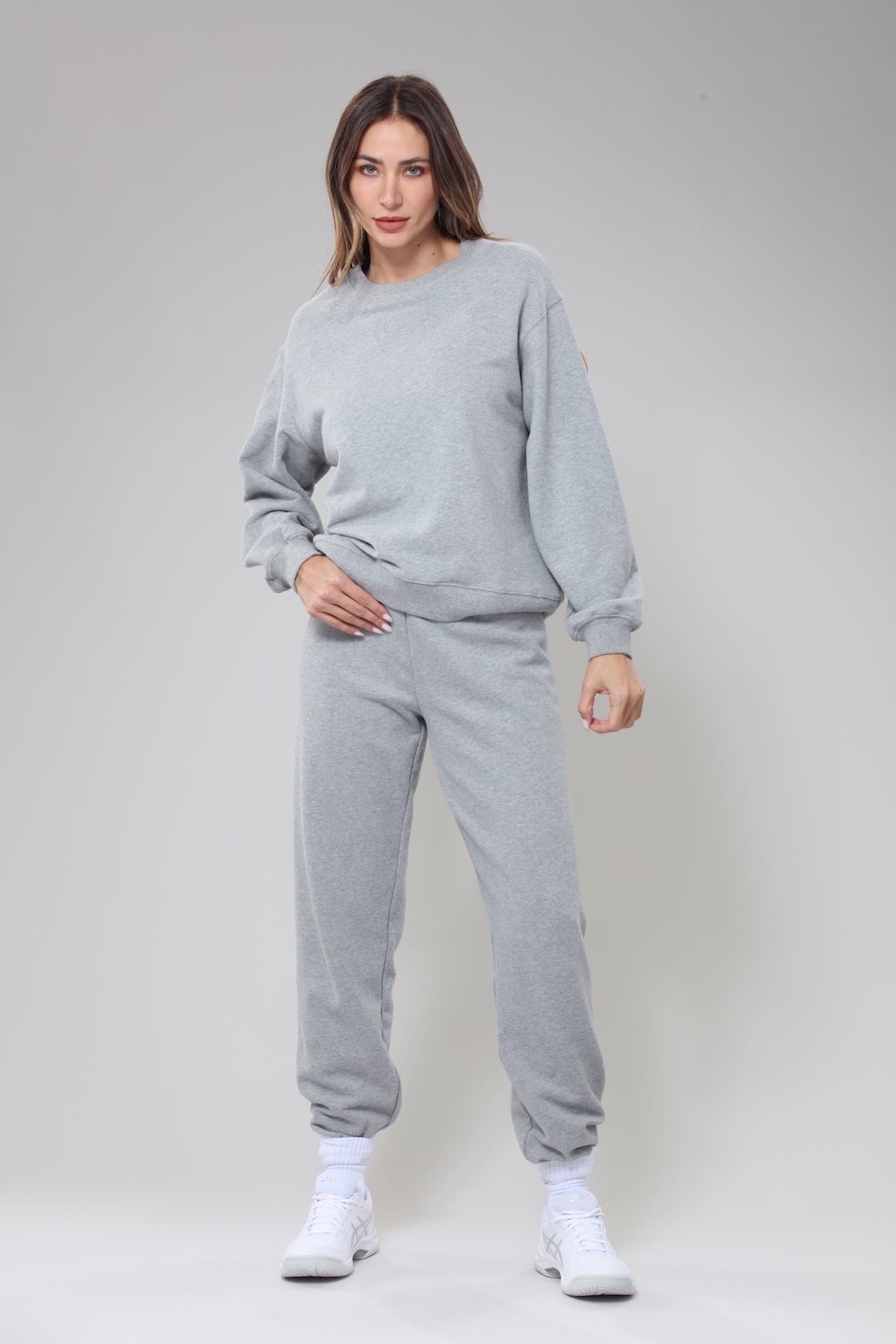 heather grey sweatpants set