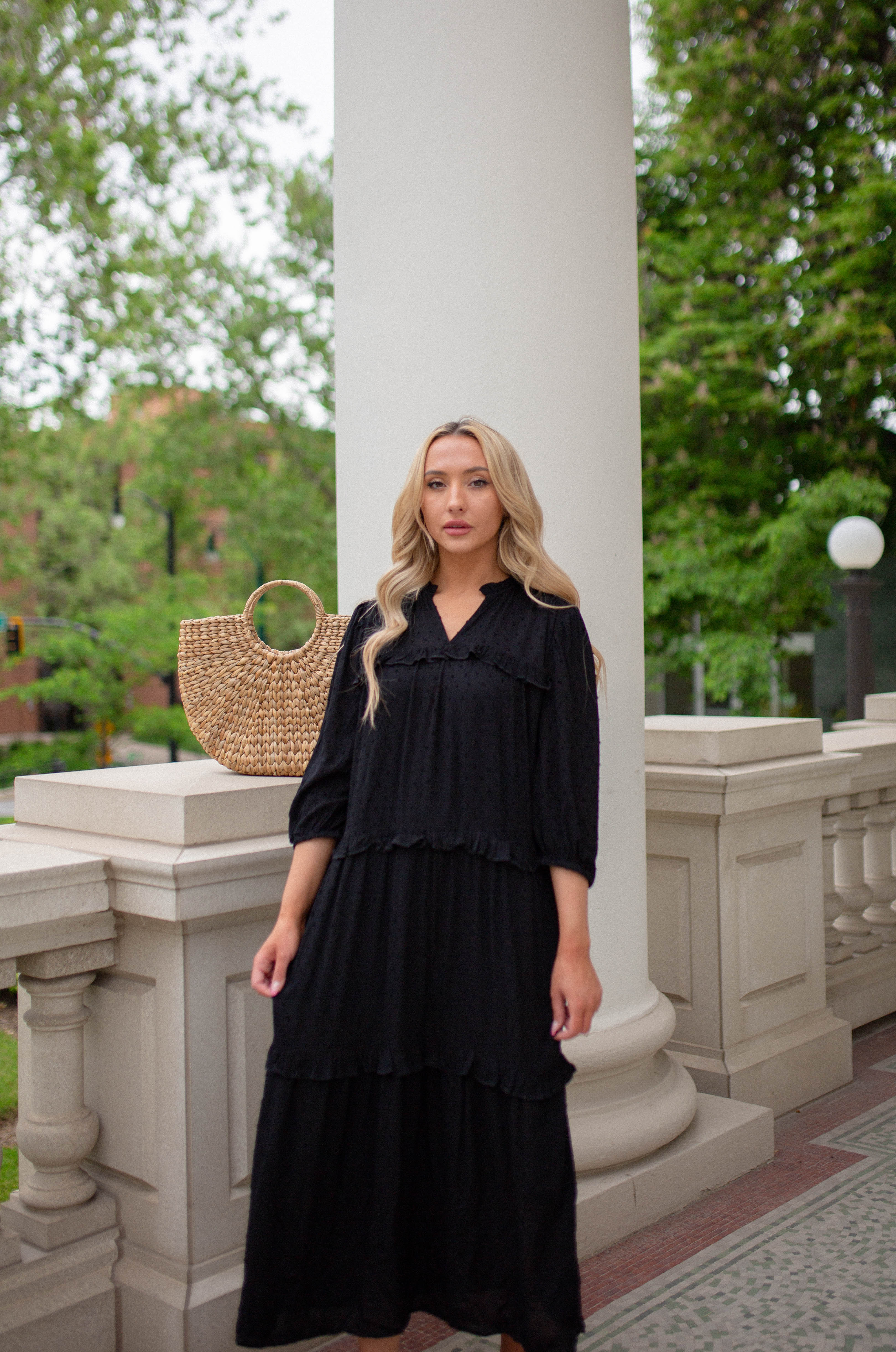 summer lightweight black dress