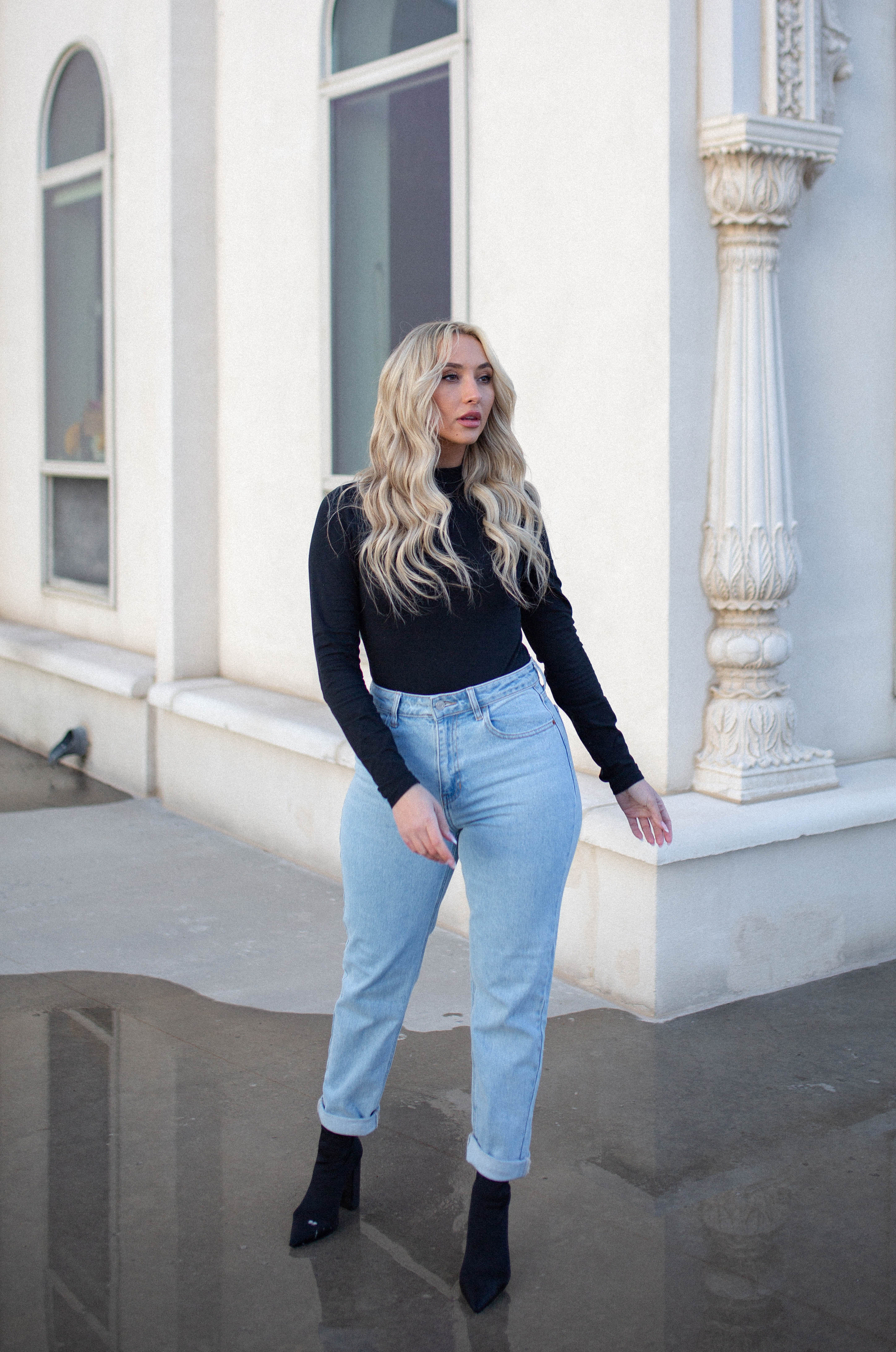 Dion High Waisted Straight Jean