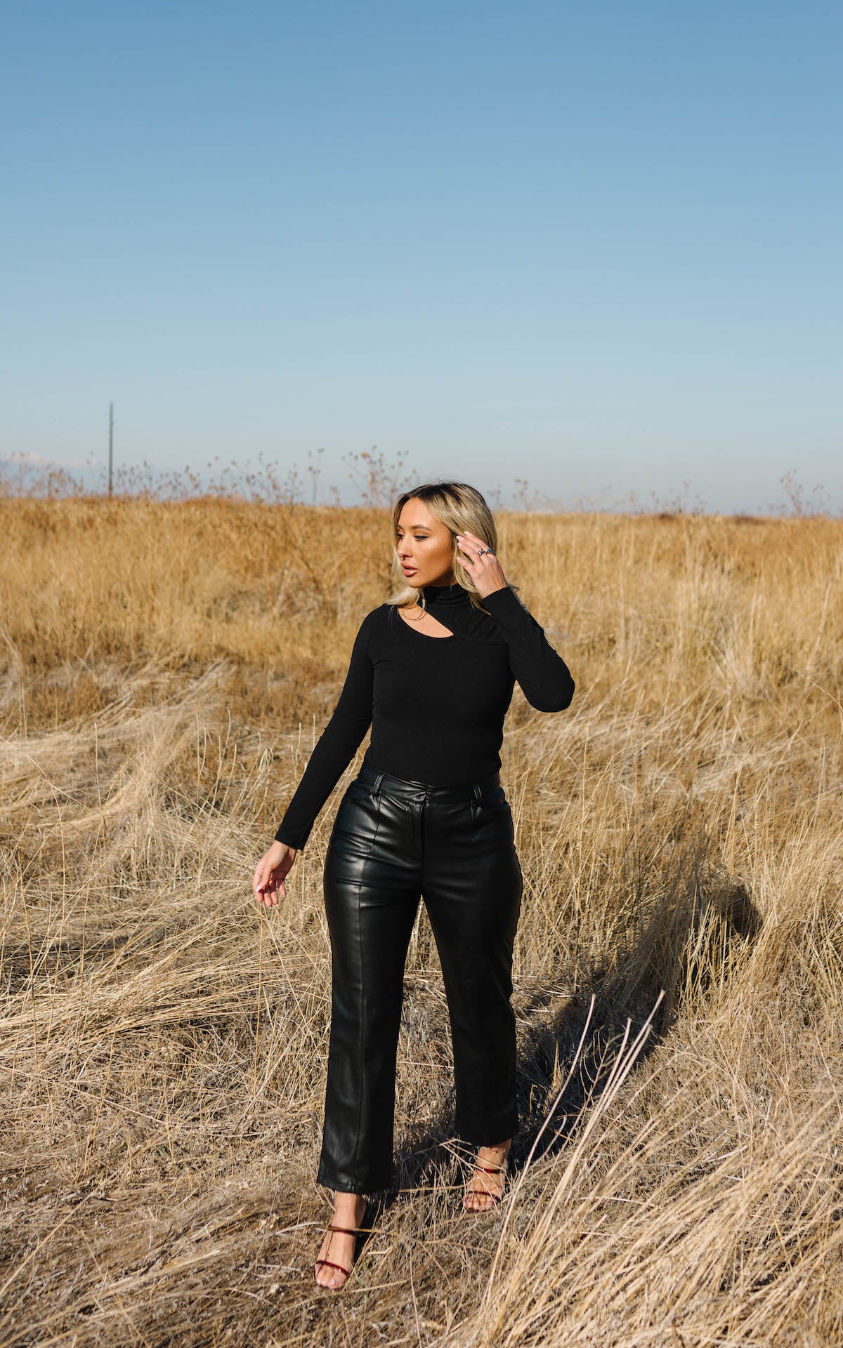 Holly High Waisted Faux Leather Pants