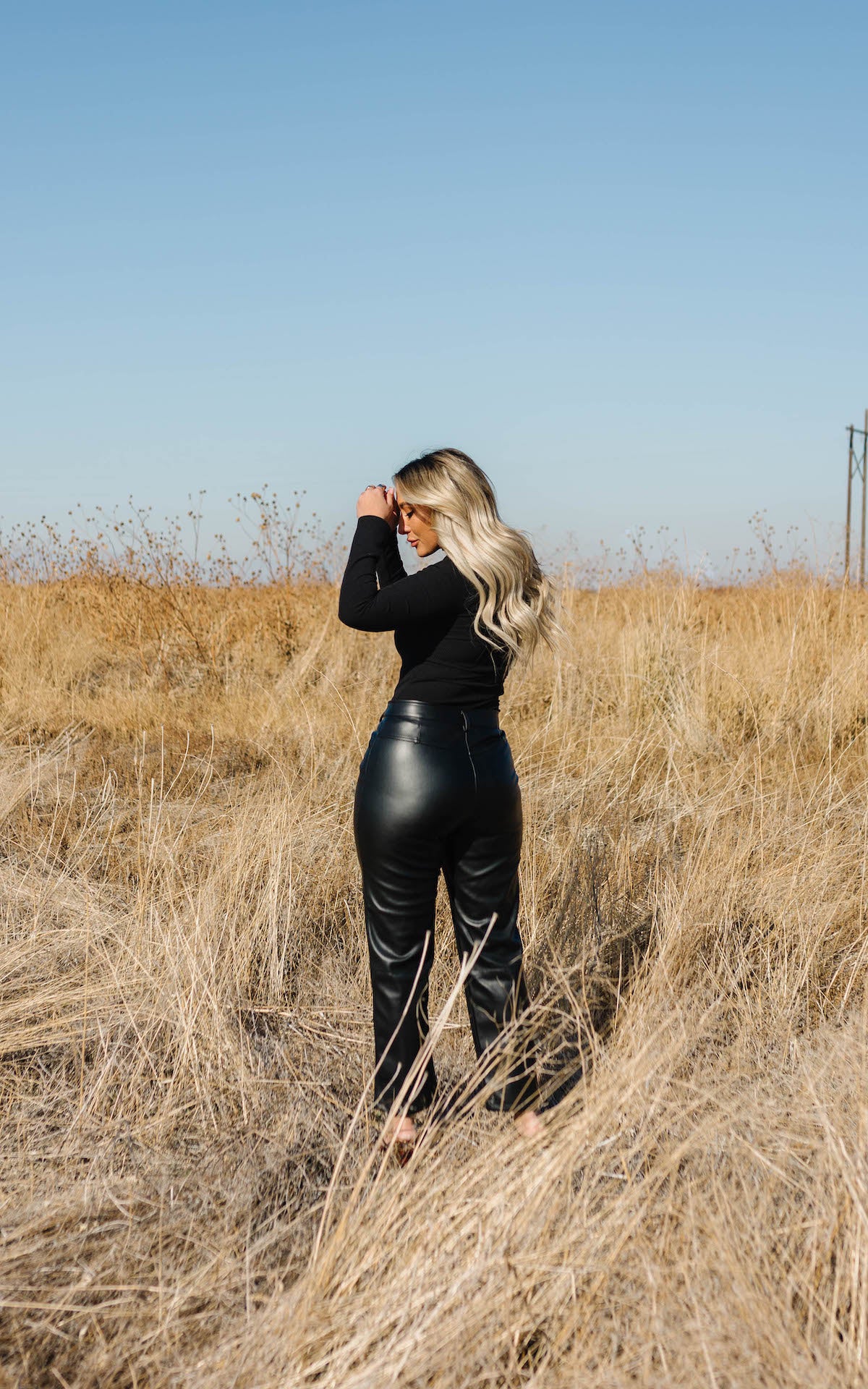 Holly High Waisted Faux Leather Pants