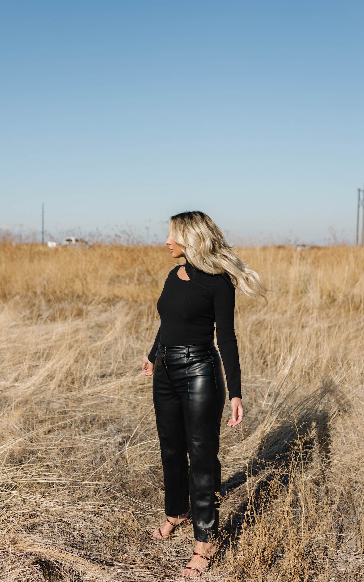 Holly High Waisted Faux Leather Pants