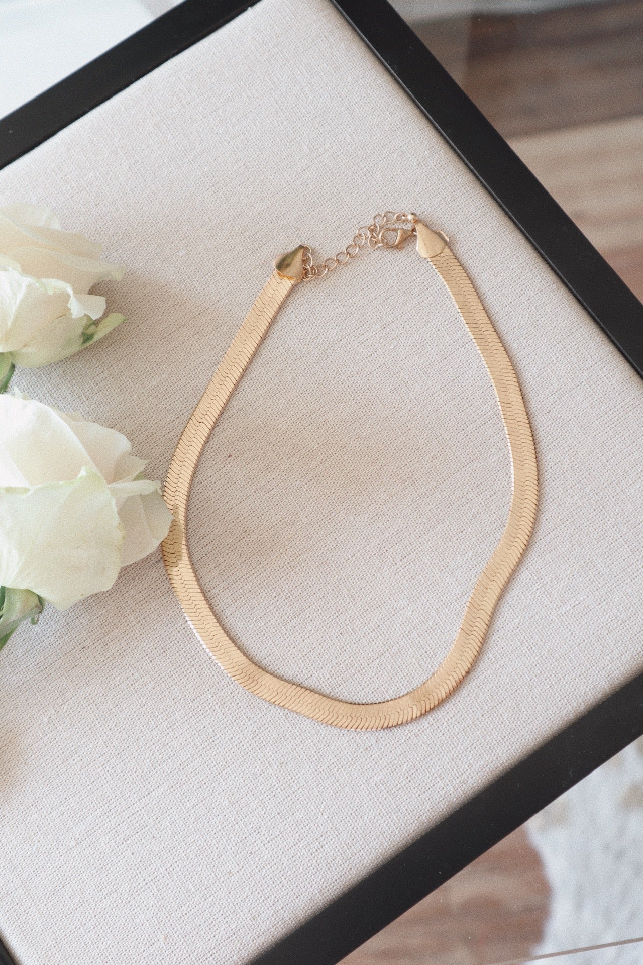 Wide Herringbone Necklace