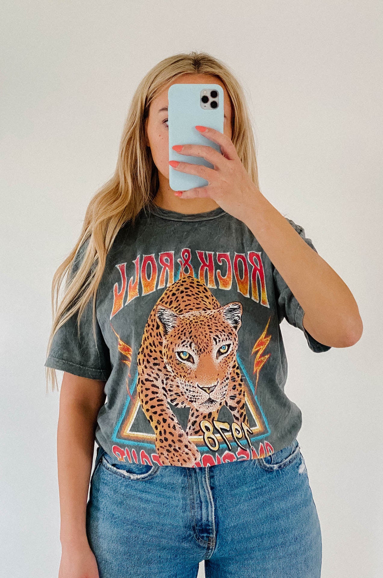 rock and roll American tour graphic tee