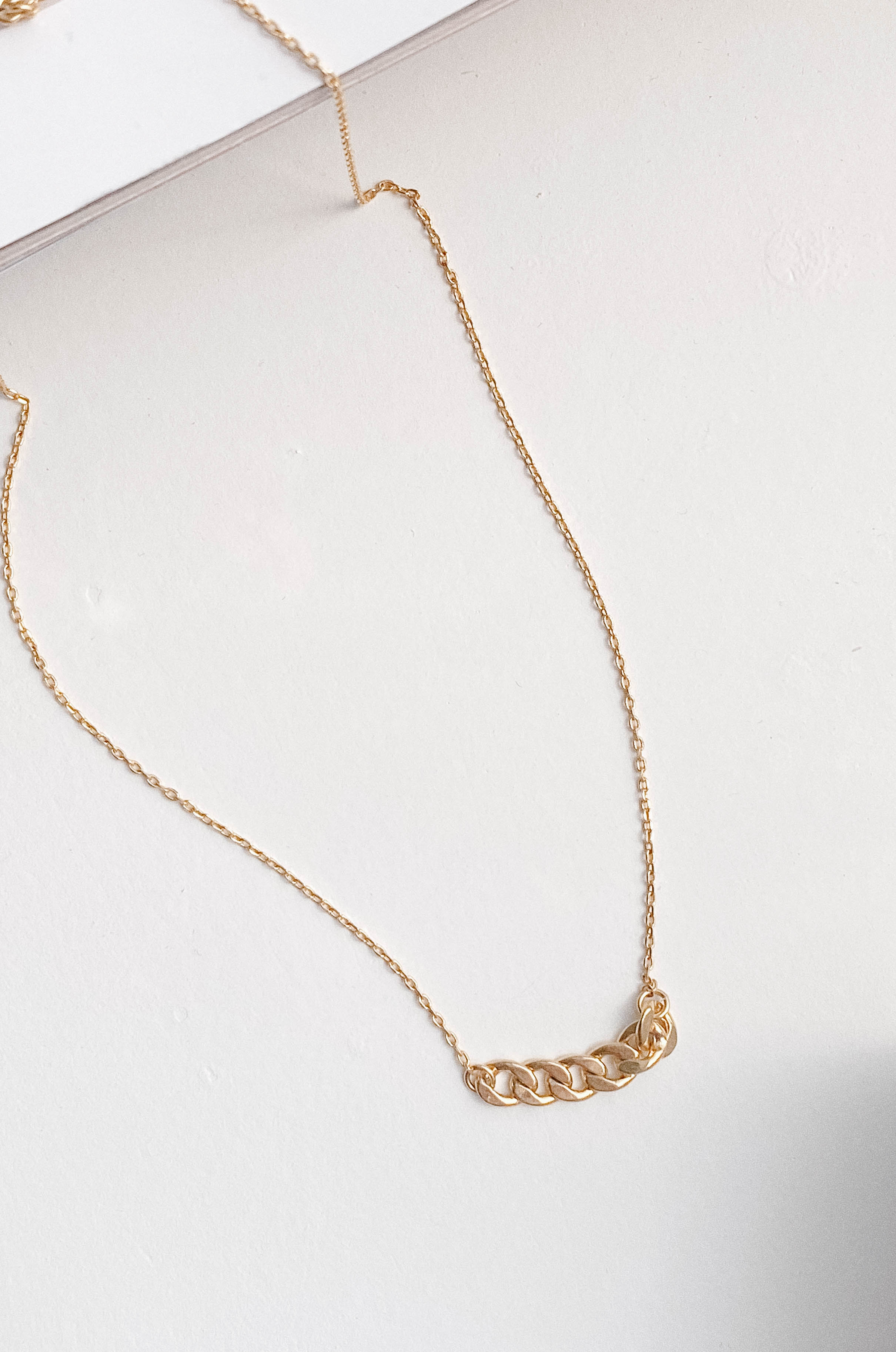 trendy dainty gold dipped chain necklace