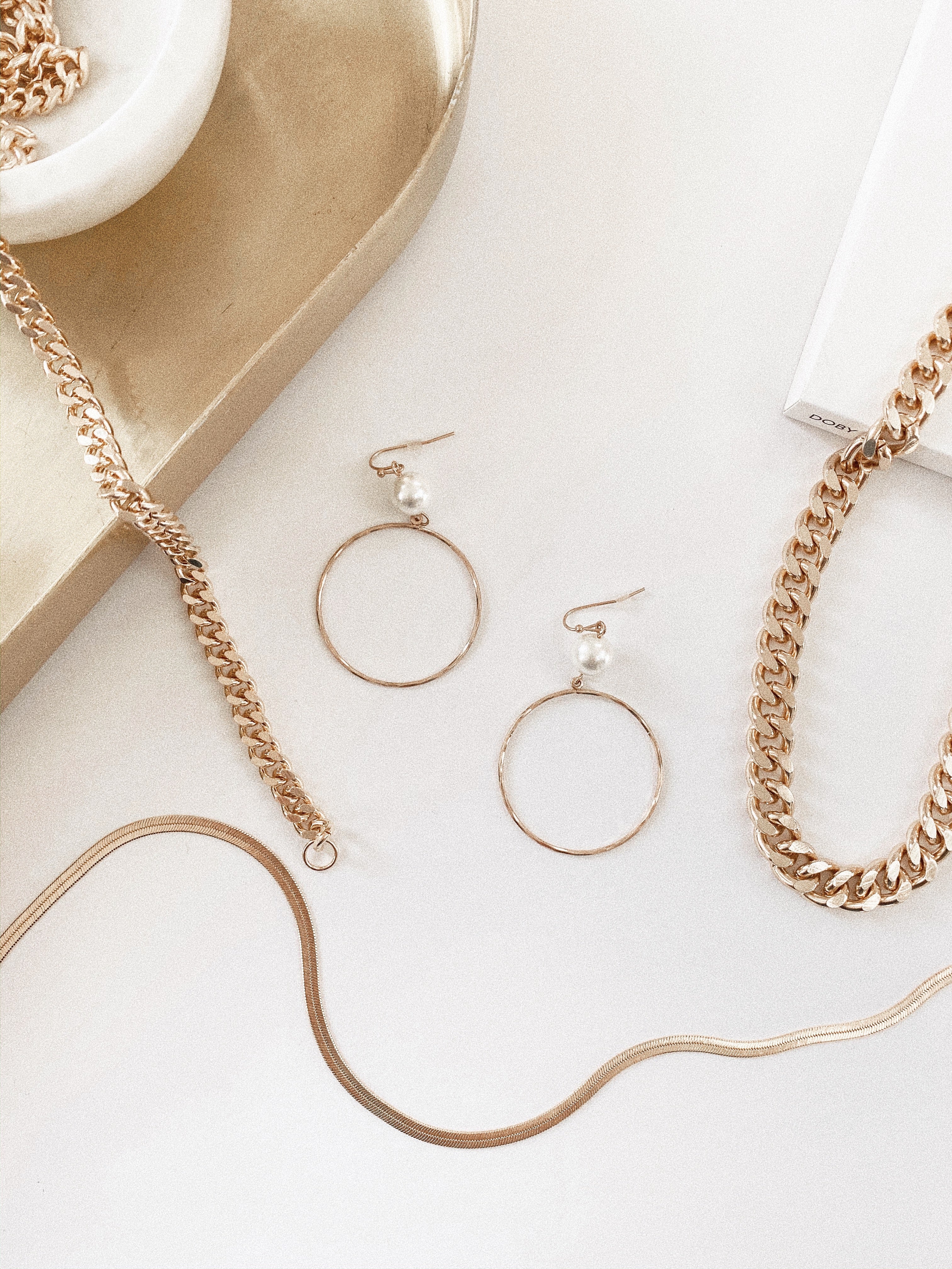 Dainty Pearl Hoops