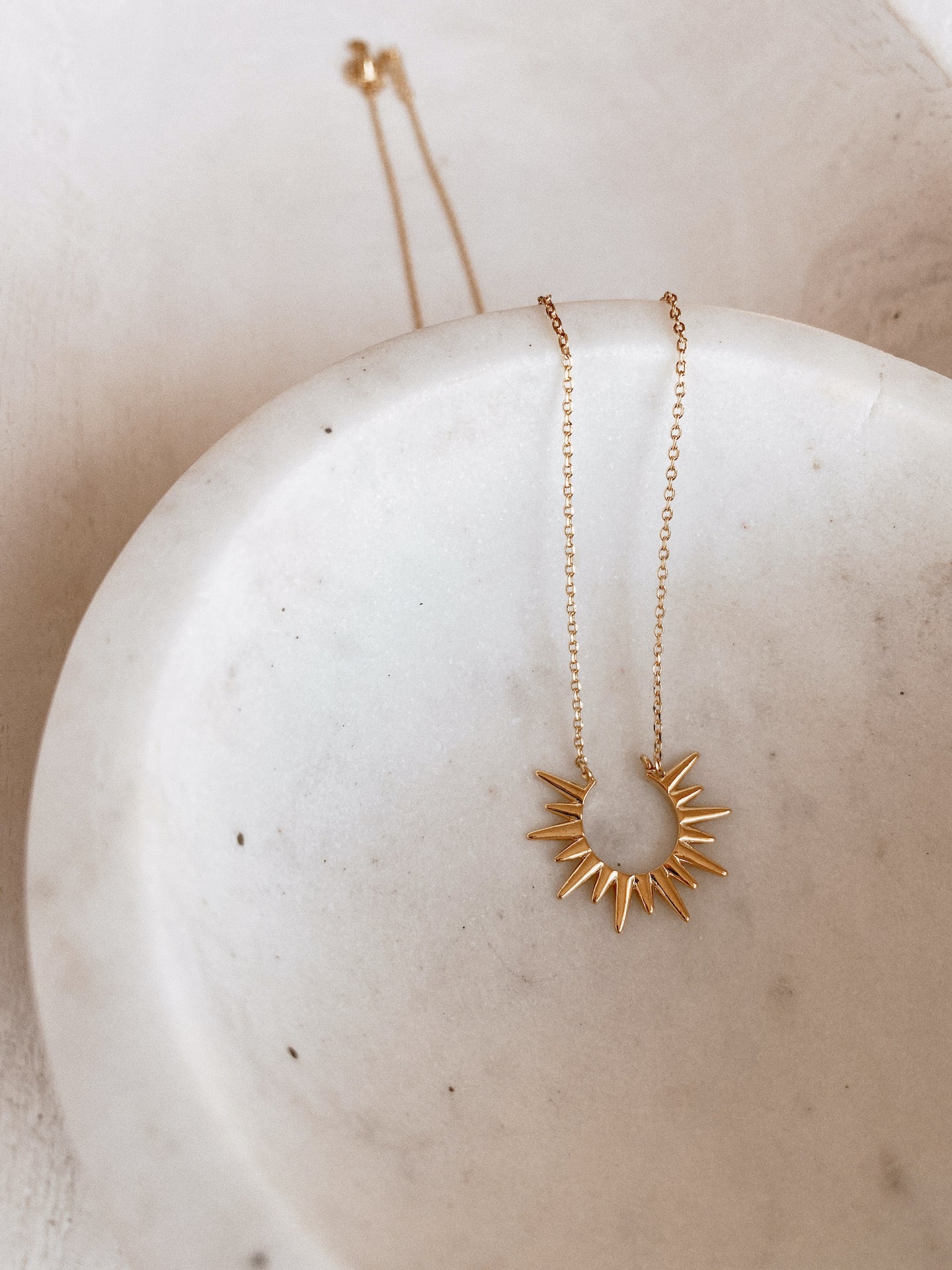 Delia 14K Gold Dipped Sun Burst Necklace