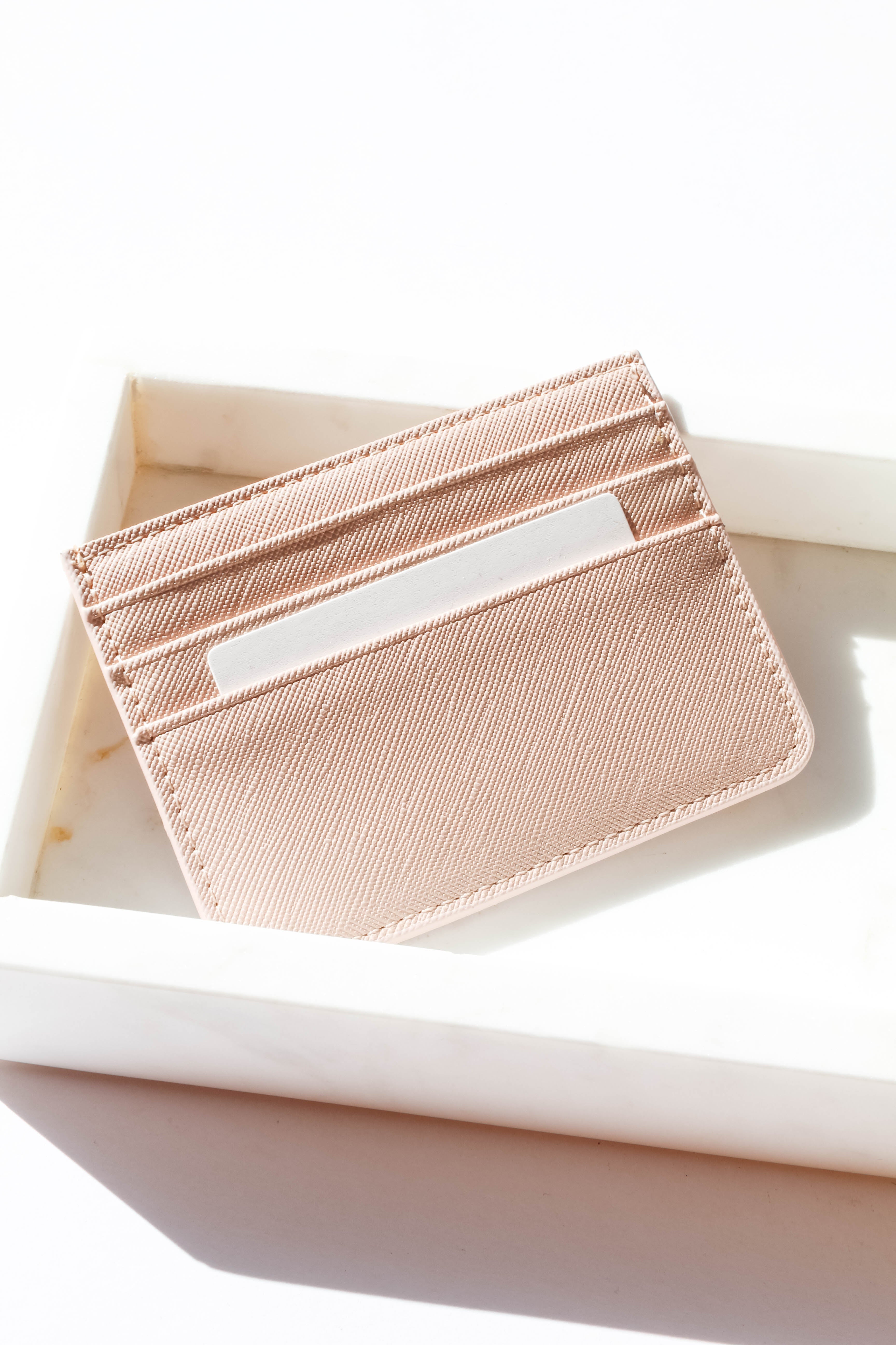 Sleek Blush Card Holder Wallet