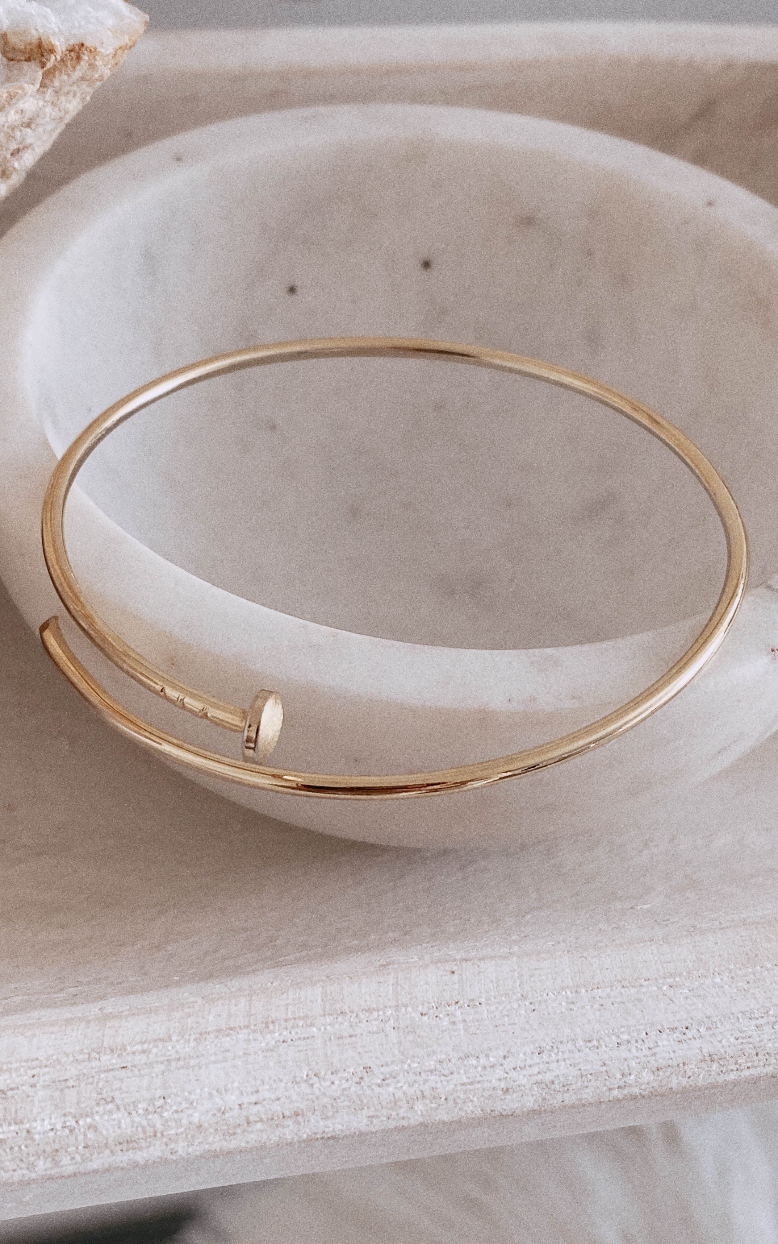 Golden Nail Bracelet