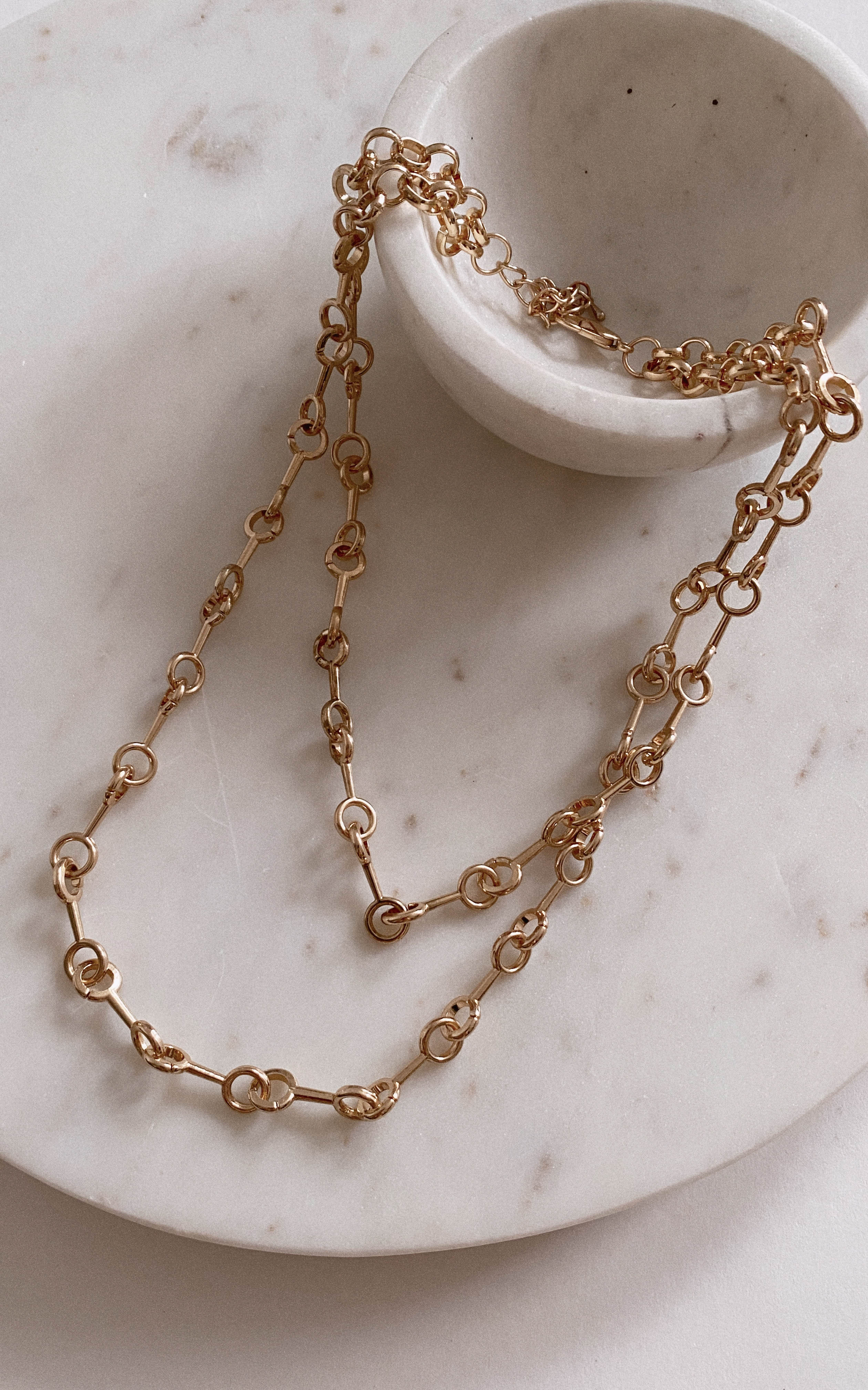 Layered Chain Link Necklace