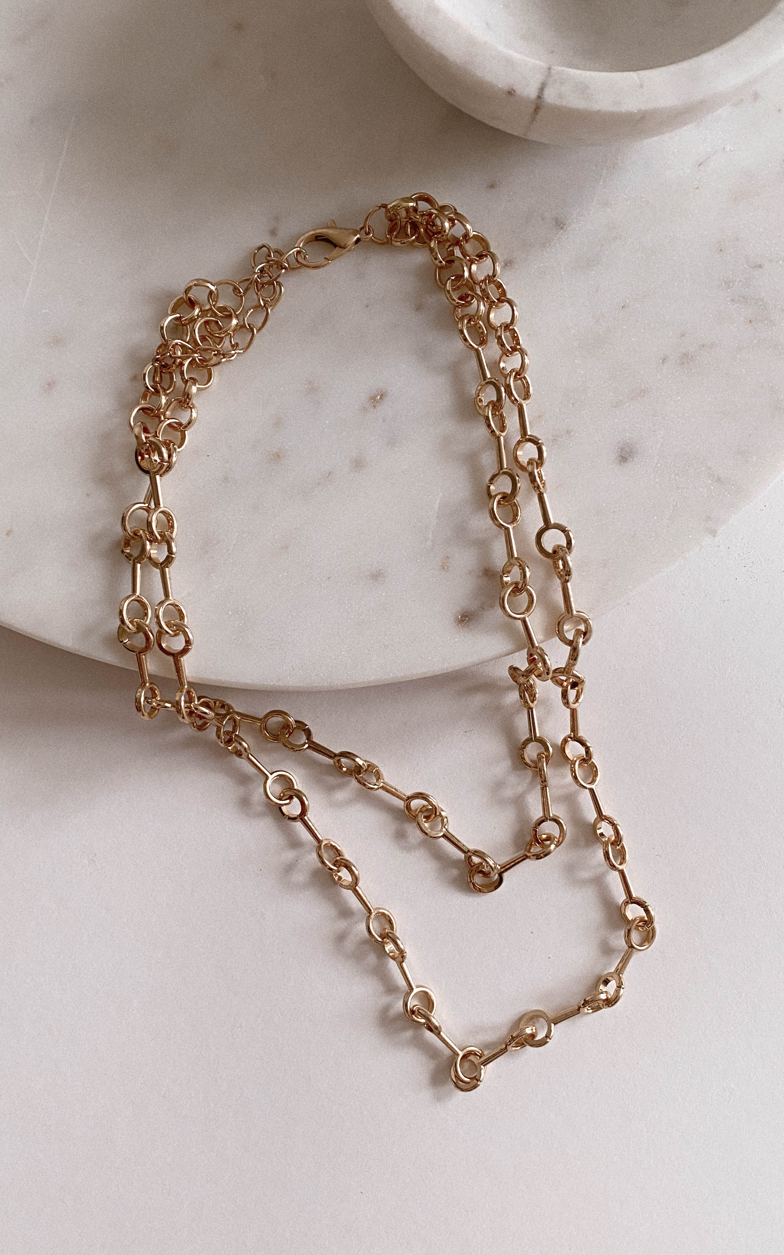 Layered Chain Link Necklace