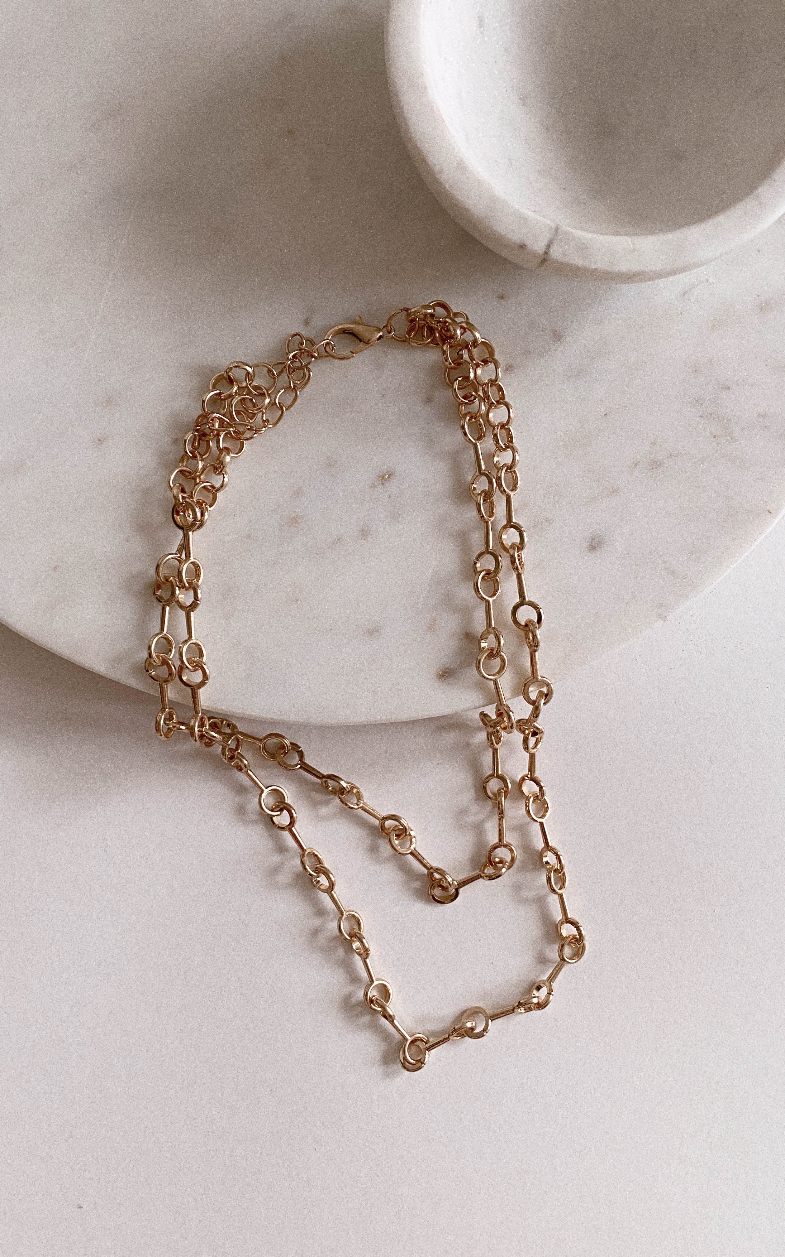 Layered Chain Link Necklace