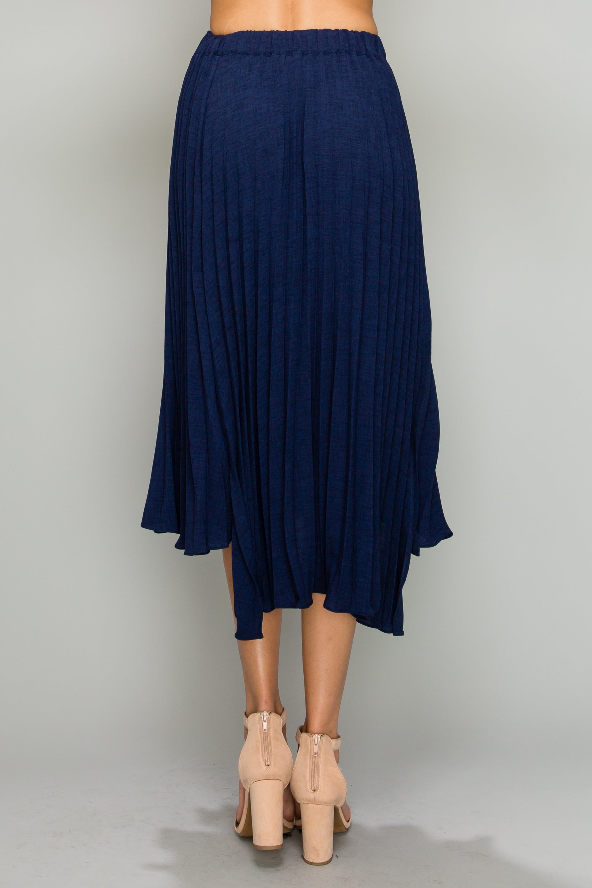 Julia Navy Pleated Skirt