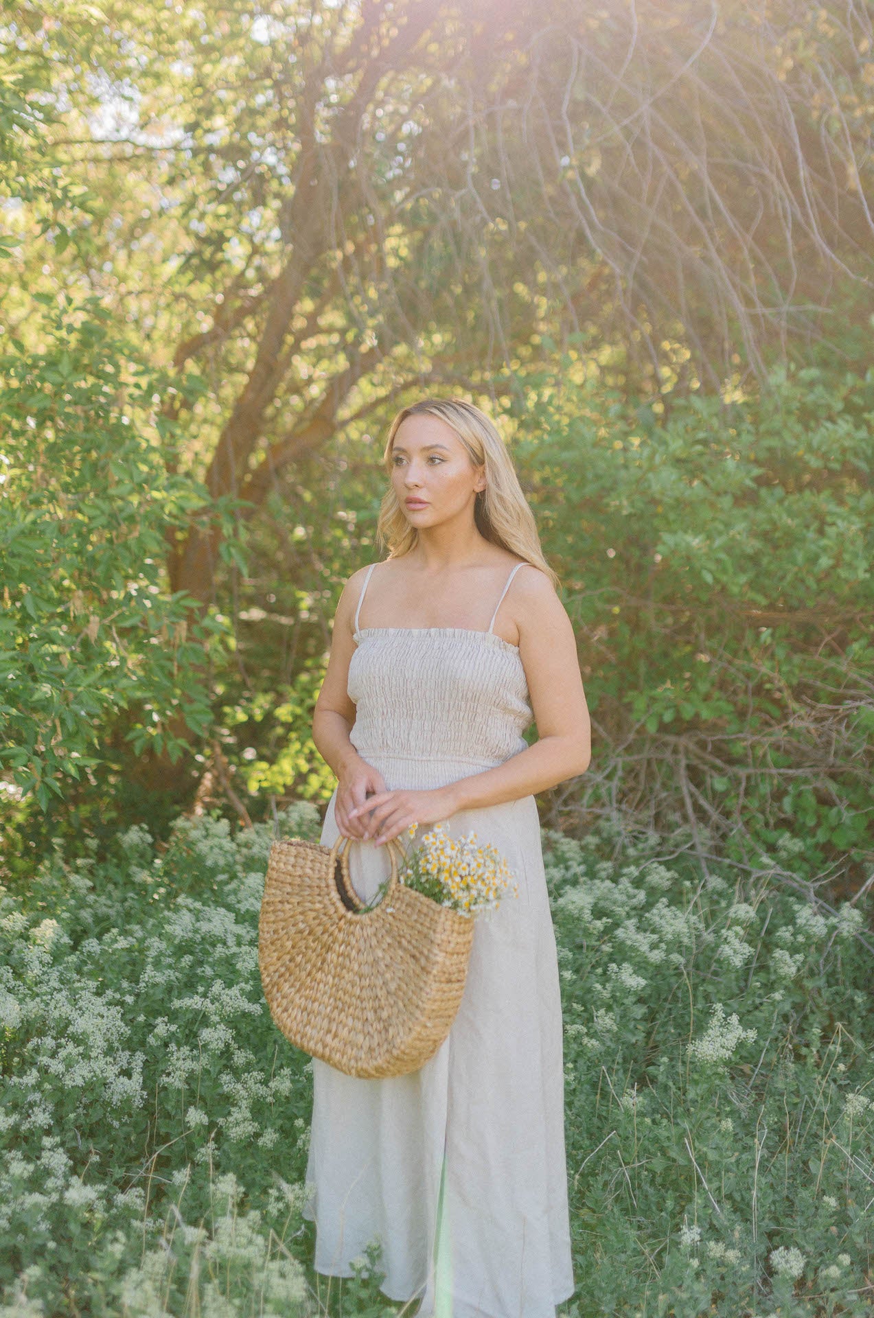 linen maxi dress