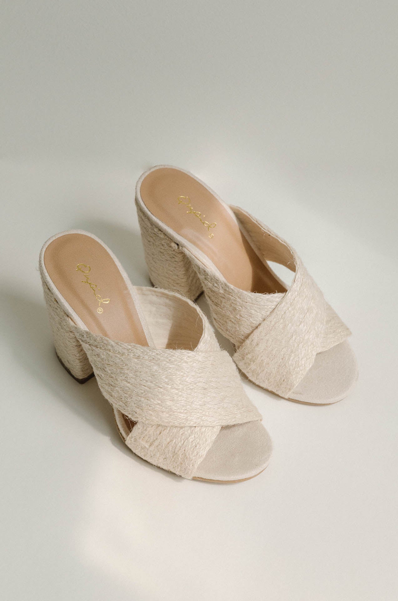 braided woven heels