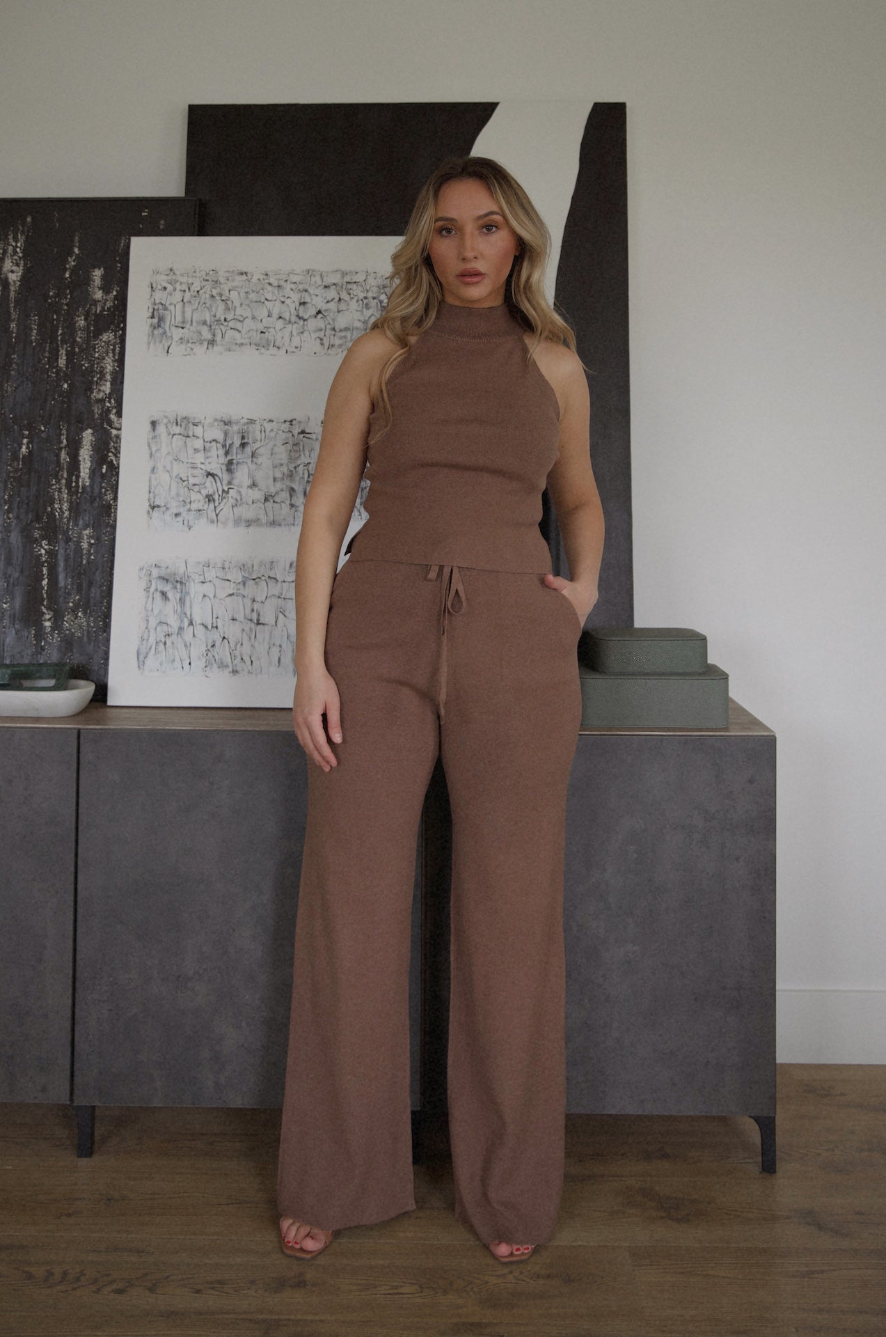 Raya Brown Knit Pants