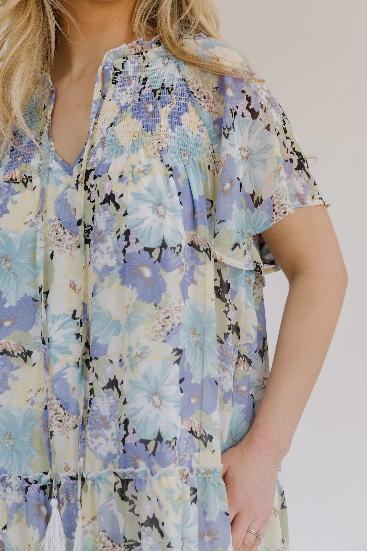 Spring Blooms Maxi Dress - Blue