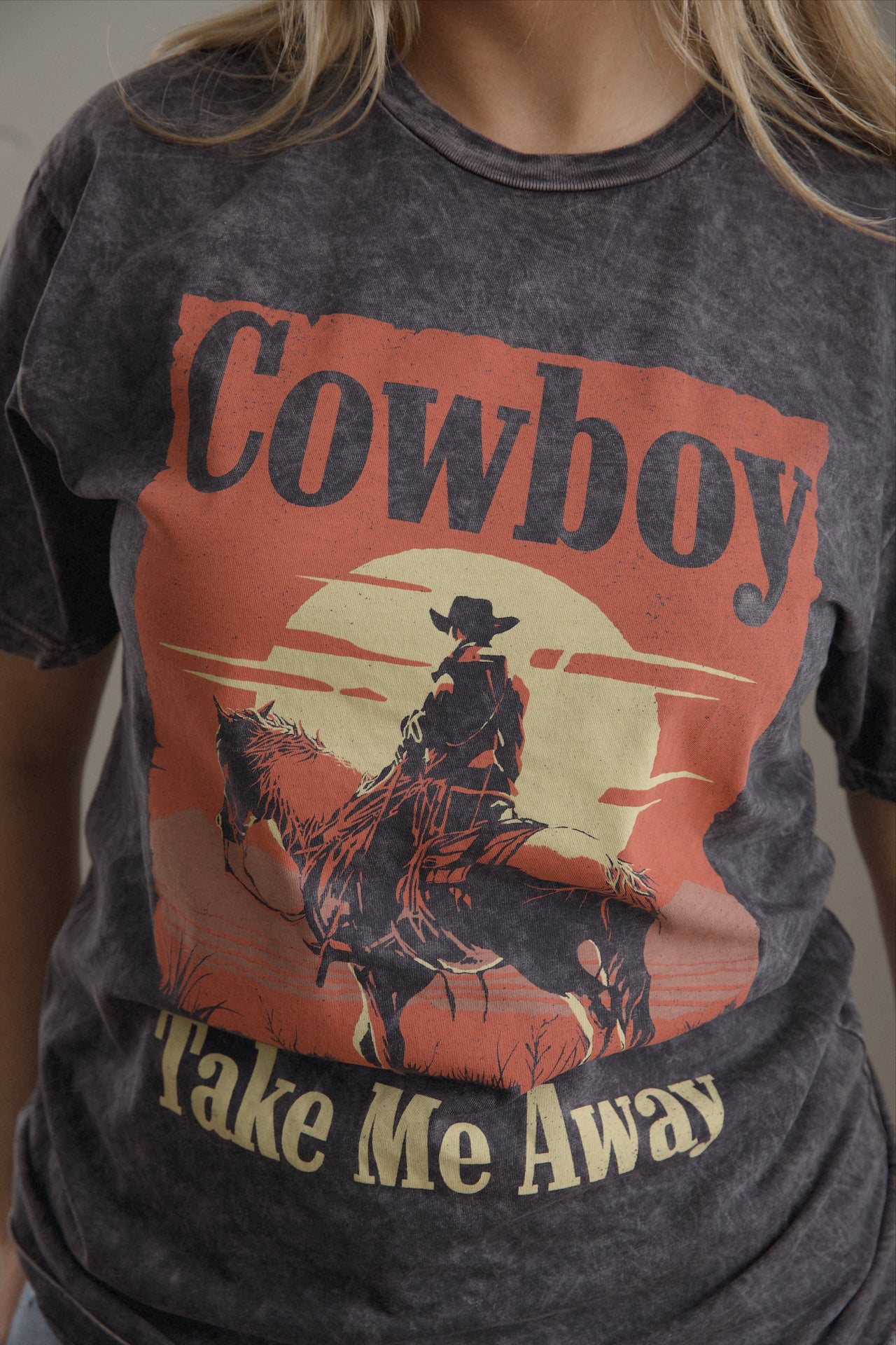 cowboy-take-me-away graphic tee