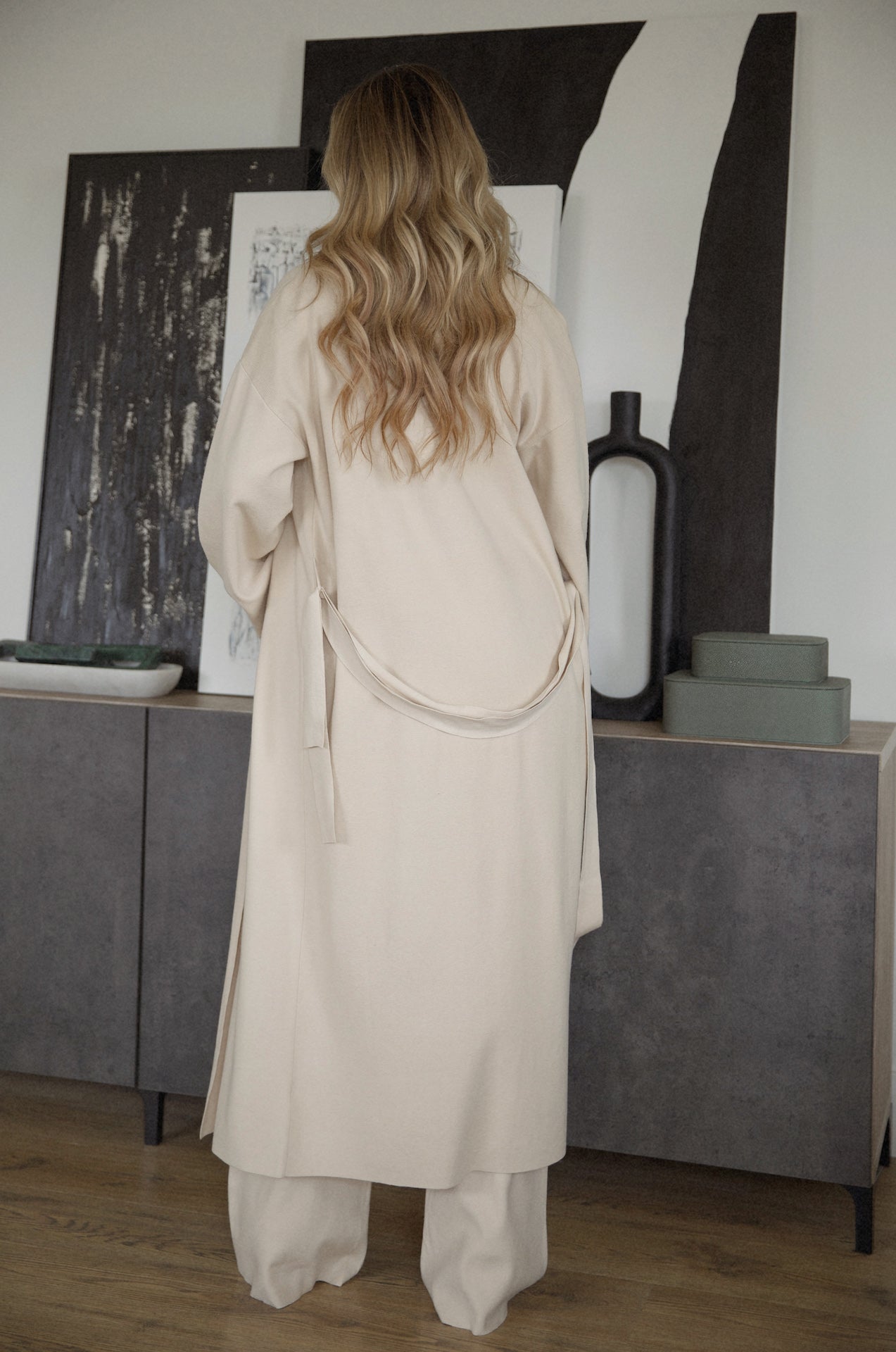 cream knit cardigan