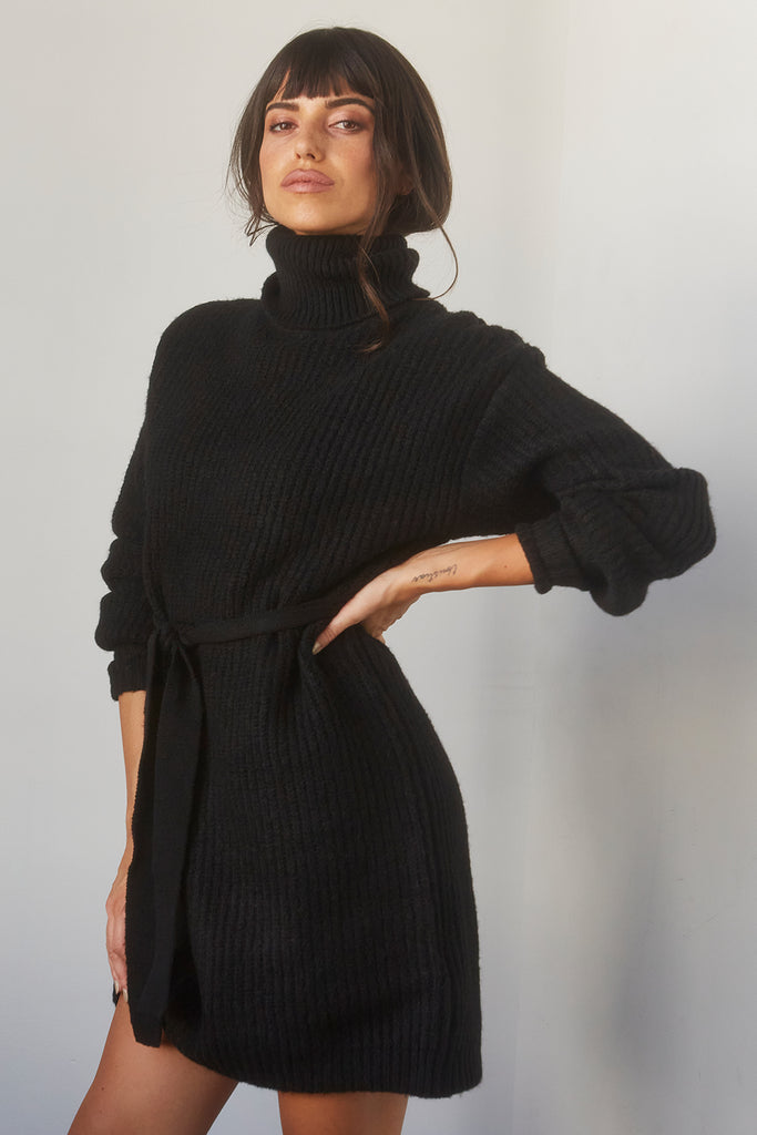 Cozy Nights Black Sweater Dress Cozy Nights Black Sweater Dress