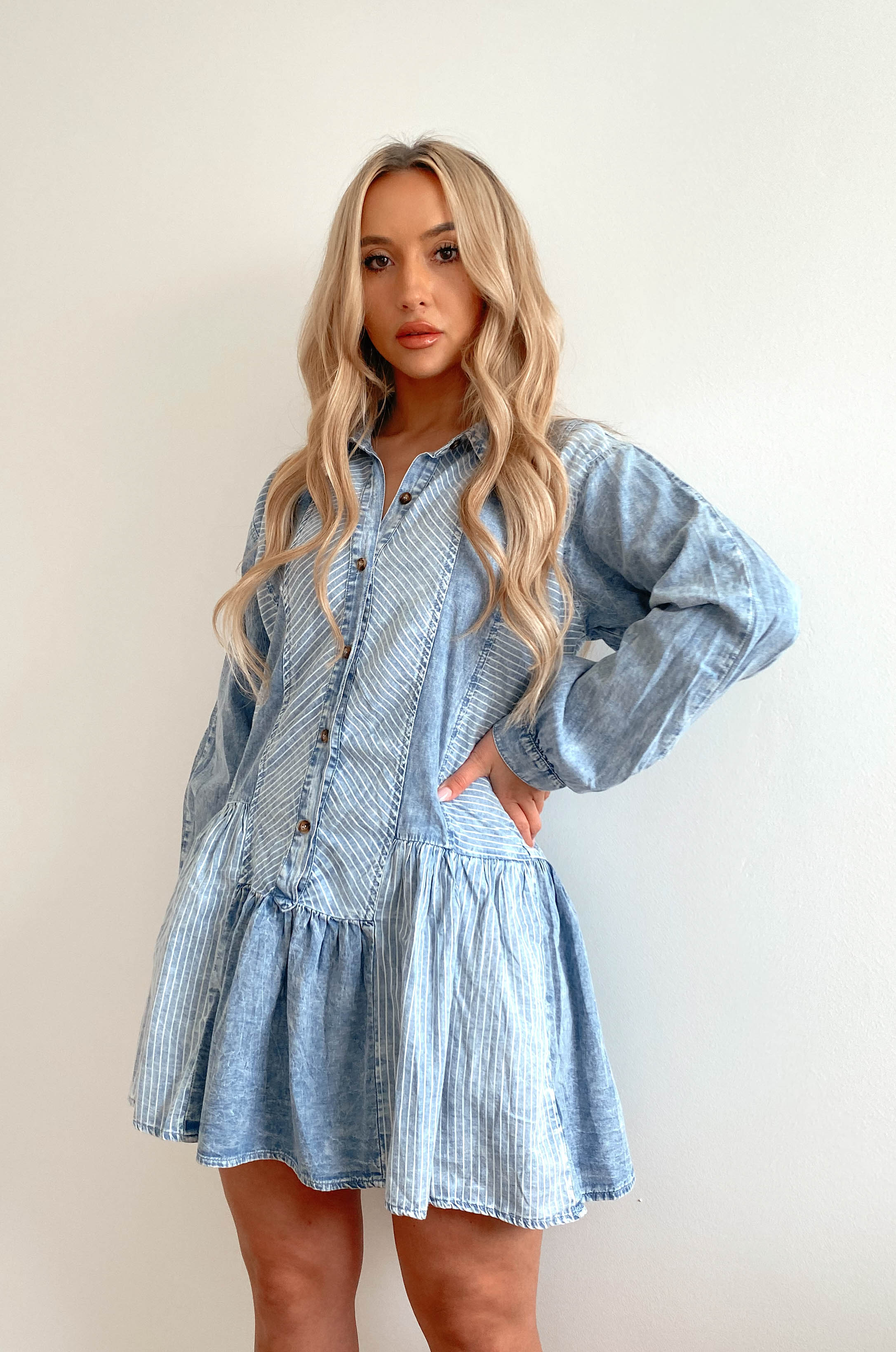 Emily Babydoll Denim Dress