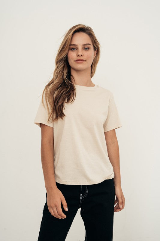 sand organic cotton womens tee shirt