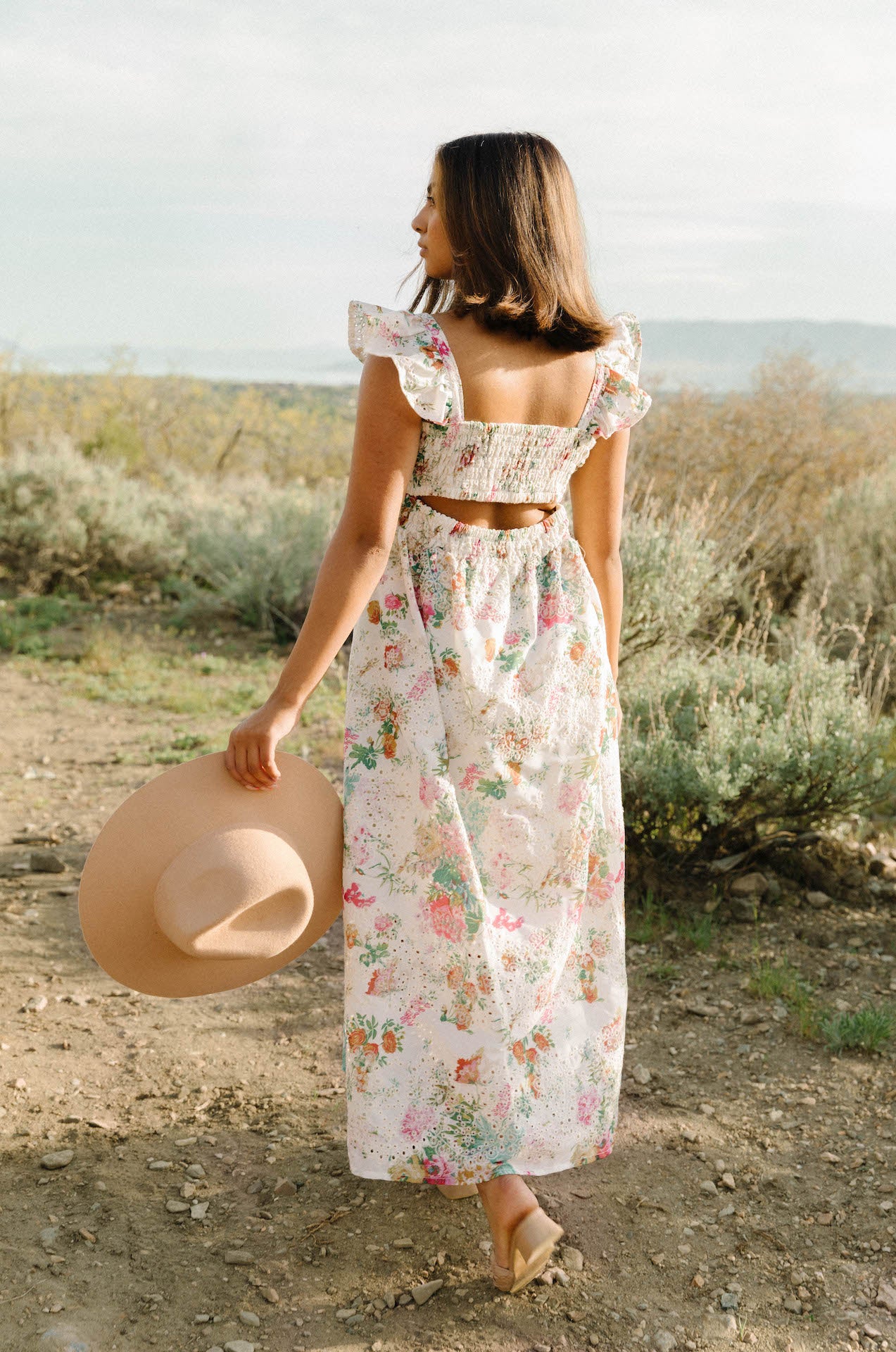 embroidered floral maxi dress