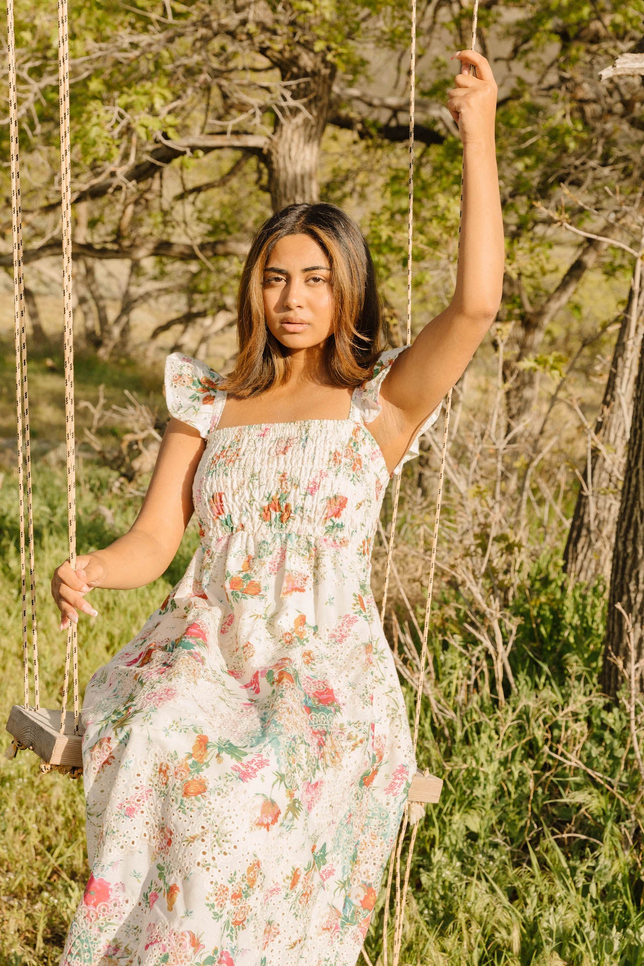 embroidered floral maxi dress