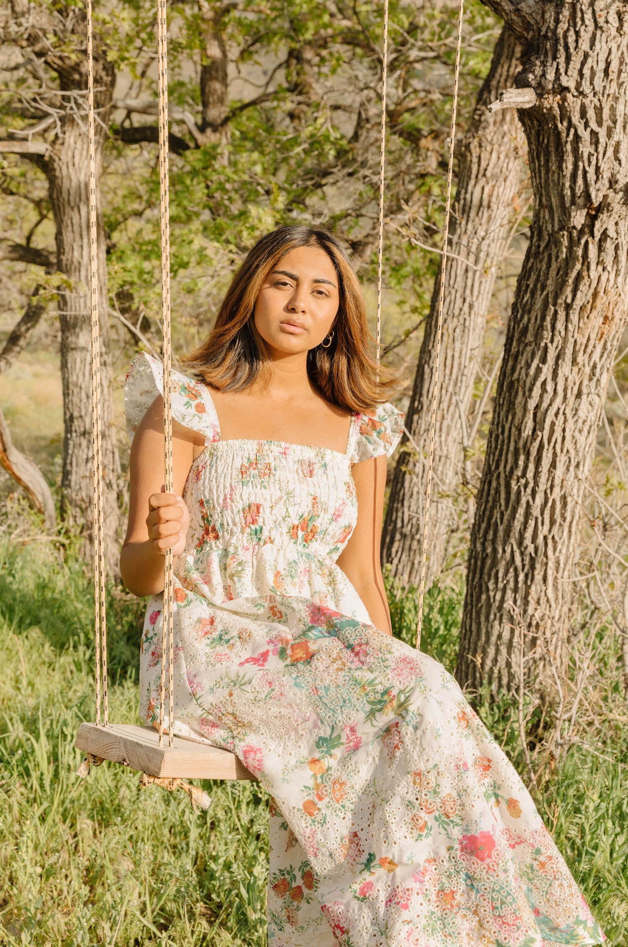 embroidered floral maxi dress