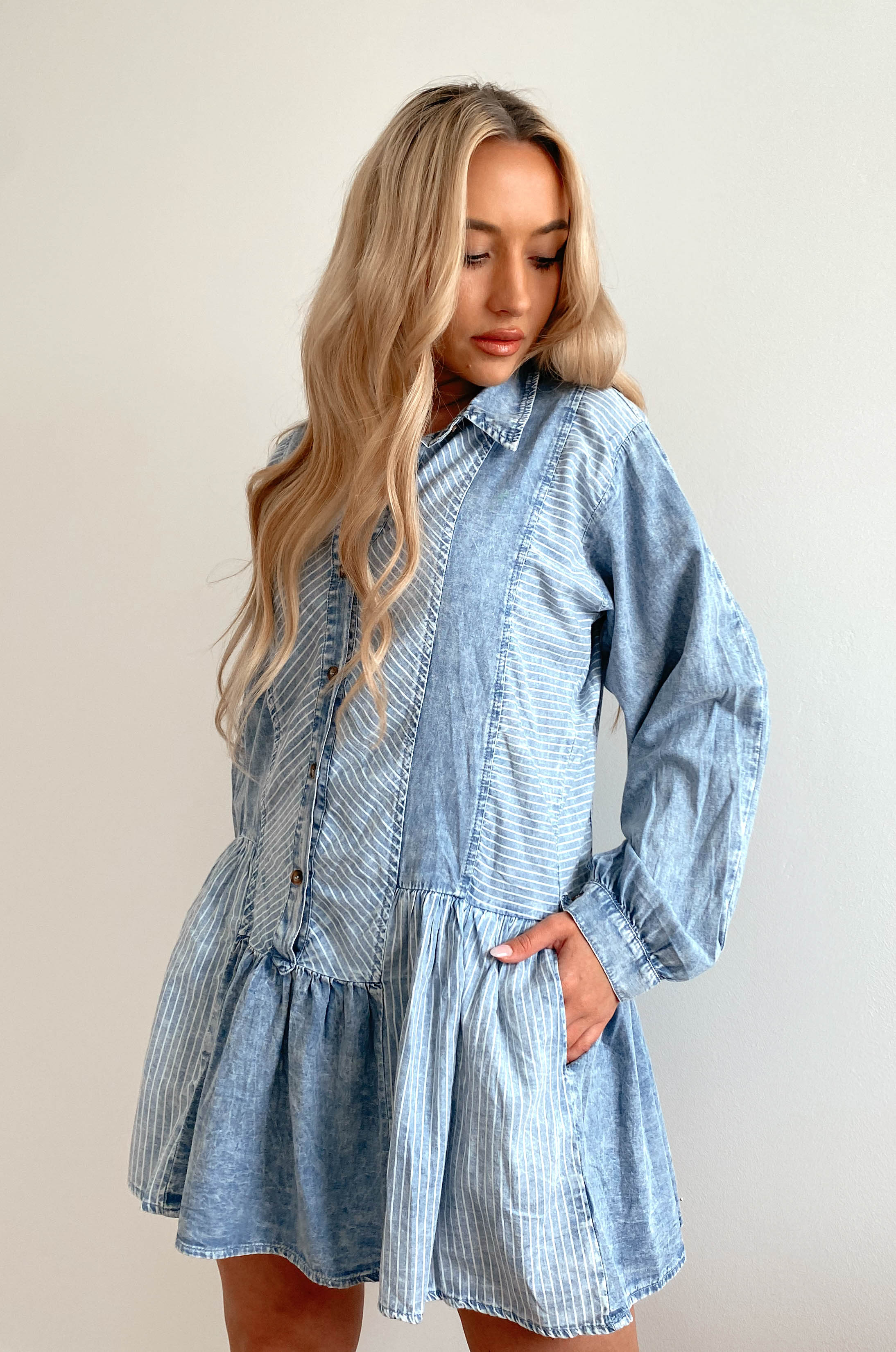 Emily Babydoll Denim Dress