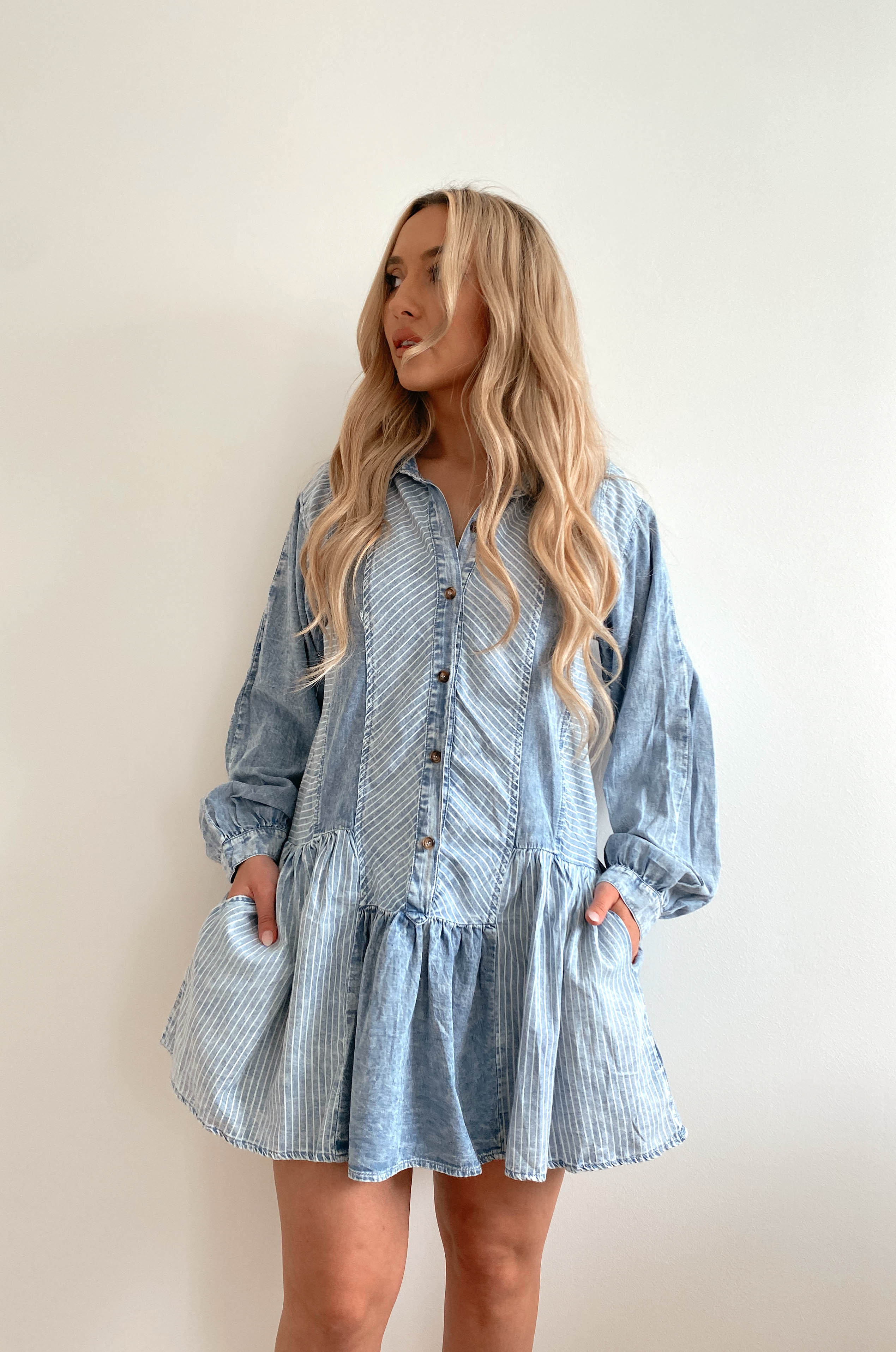 Emily Babydoll Denim Dress