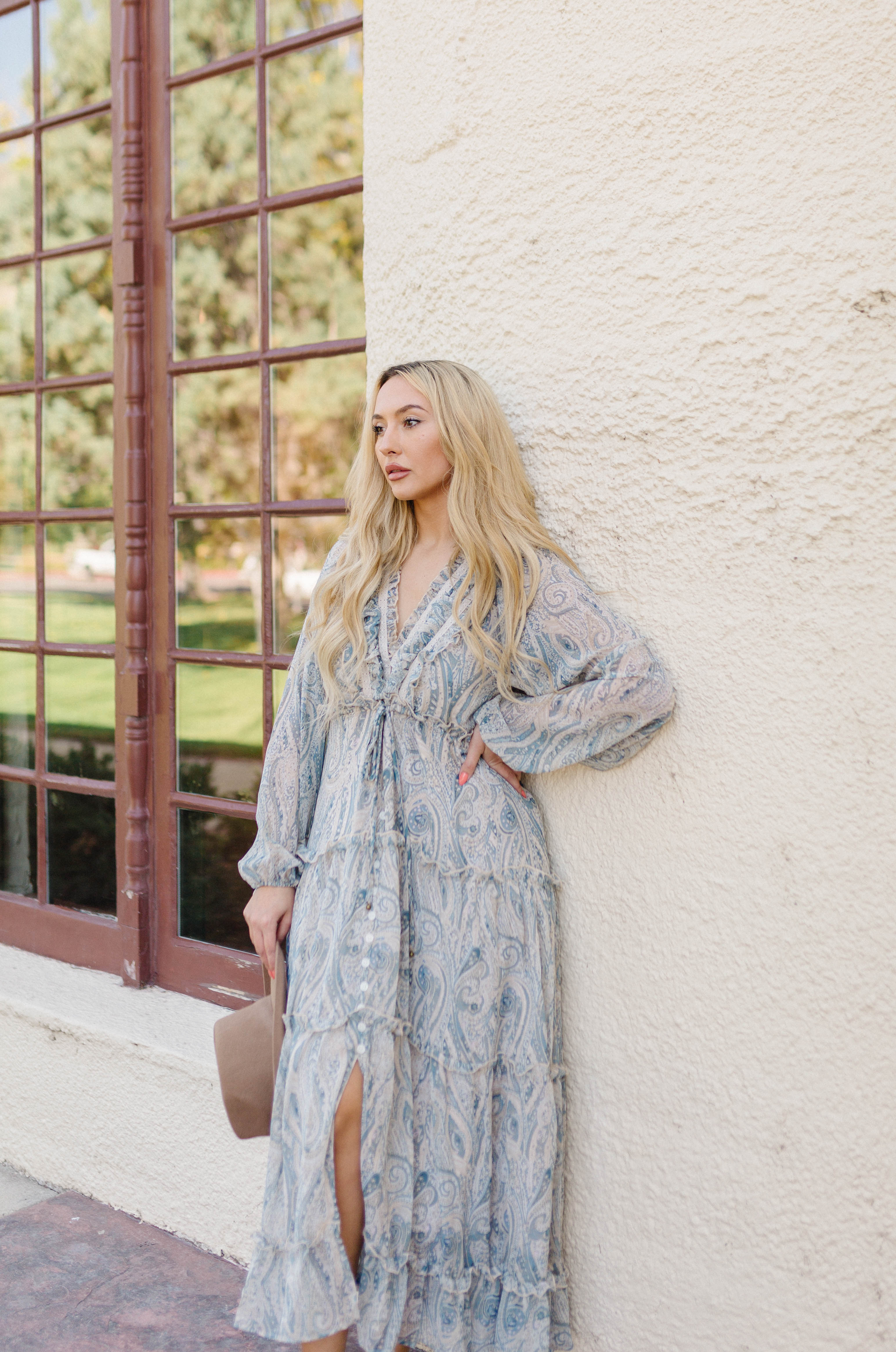 Bohemian Blues Dress - Creamy Blue