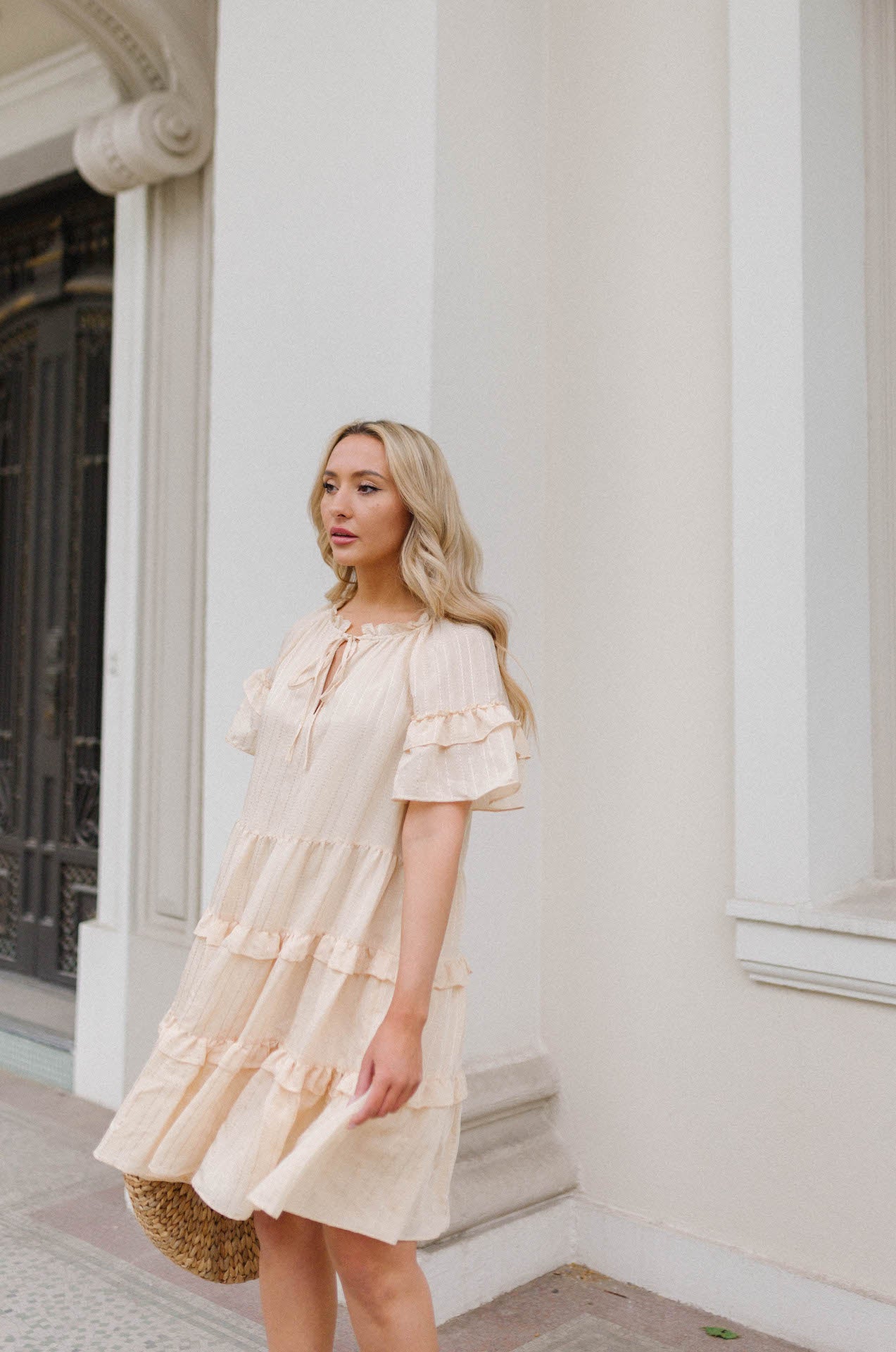 feminine ruffle dress