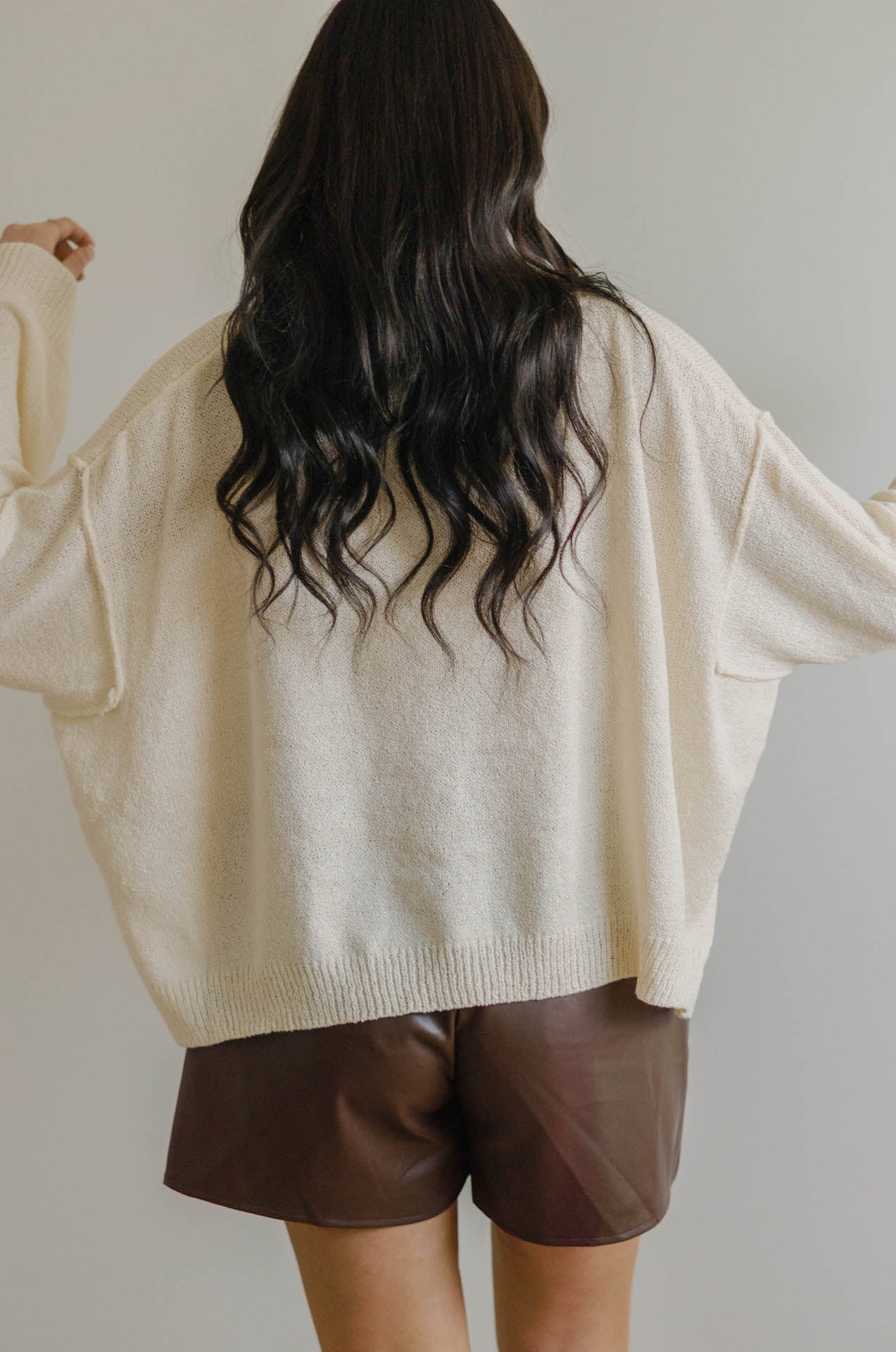 cream knit top