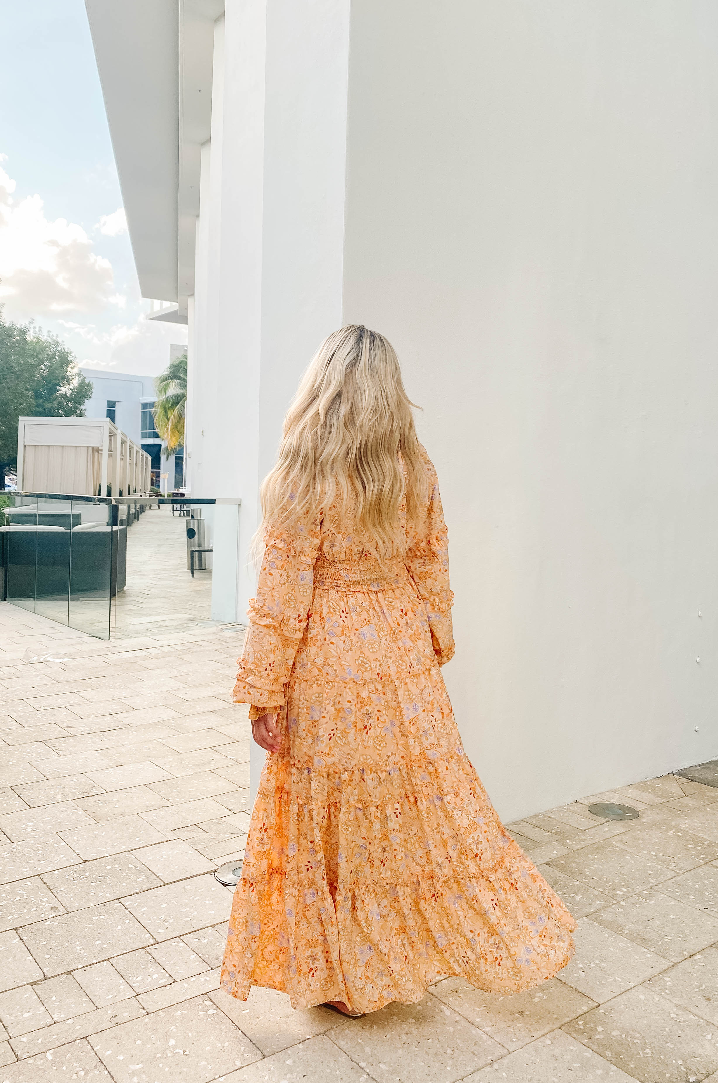 floral pattern maxi dress