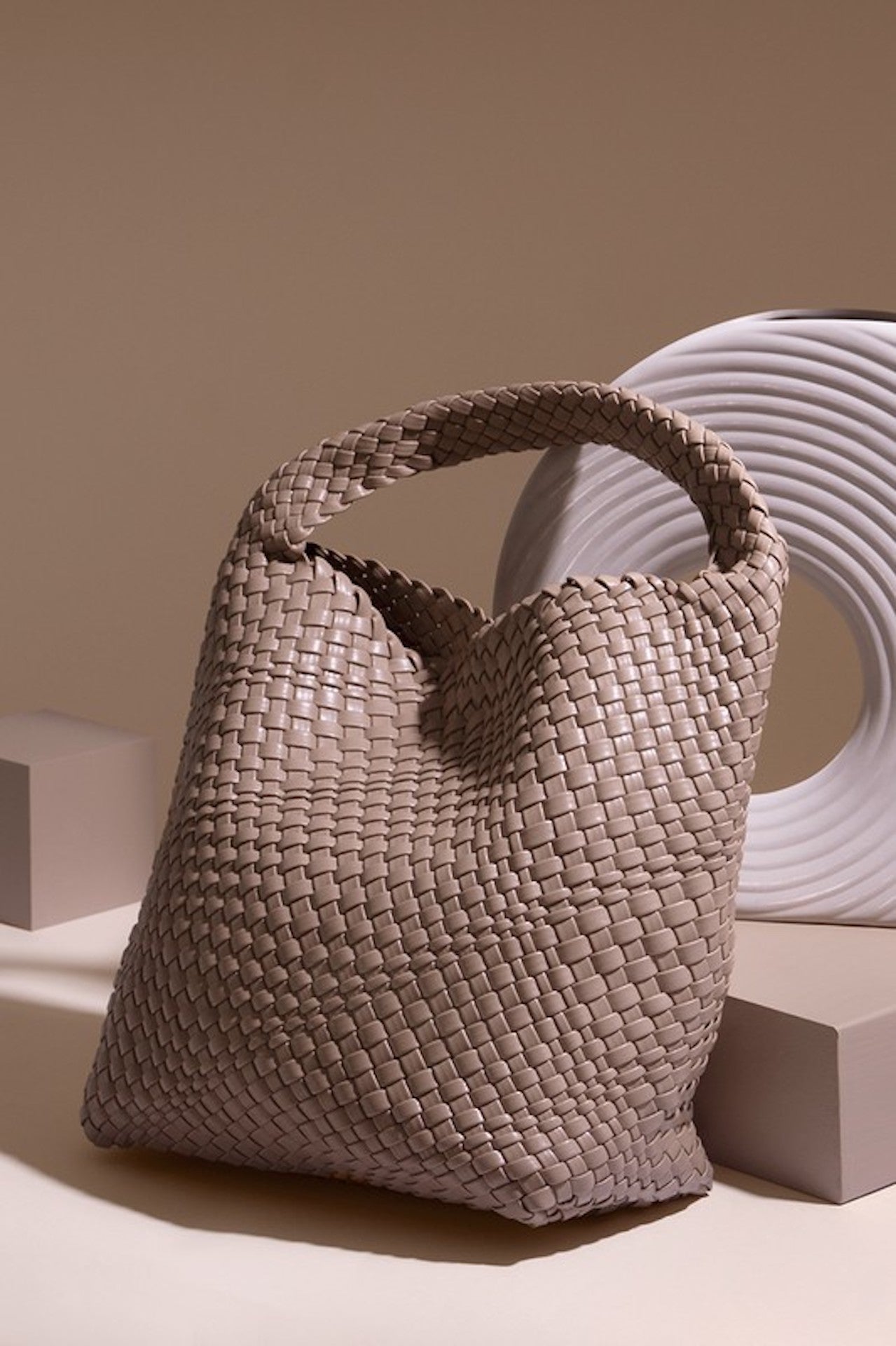 taupe shoulder bag