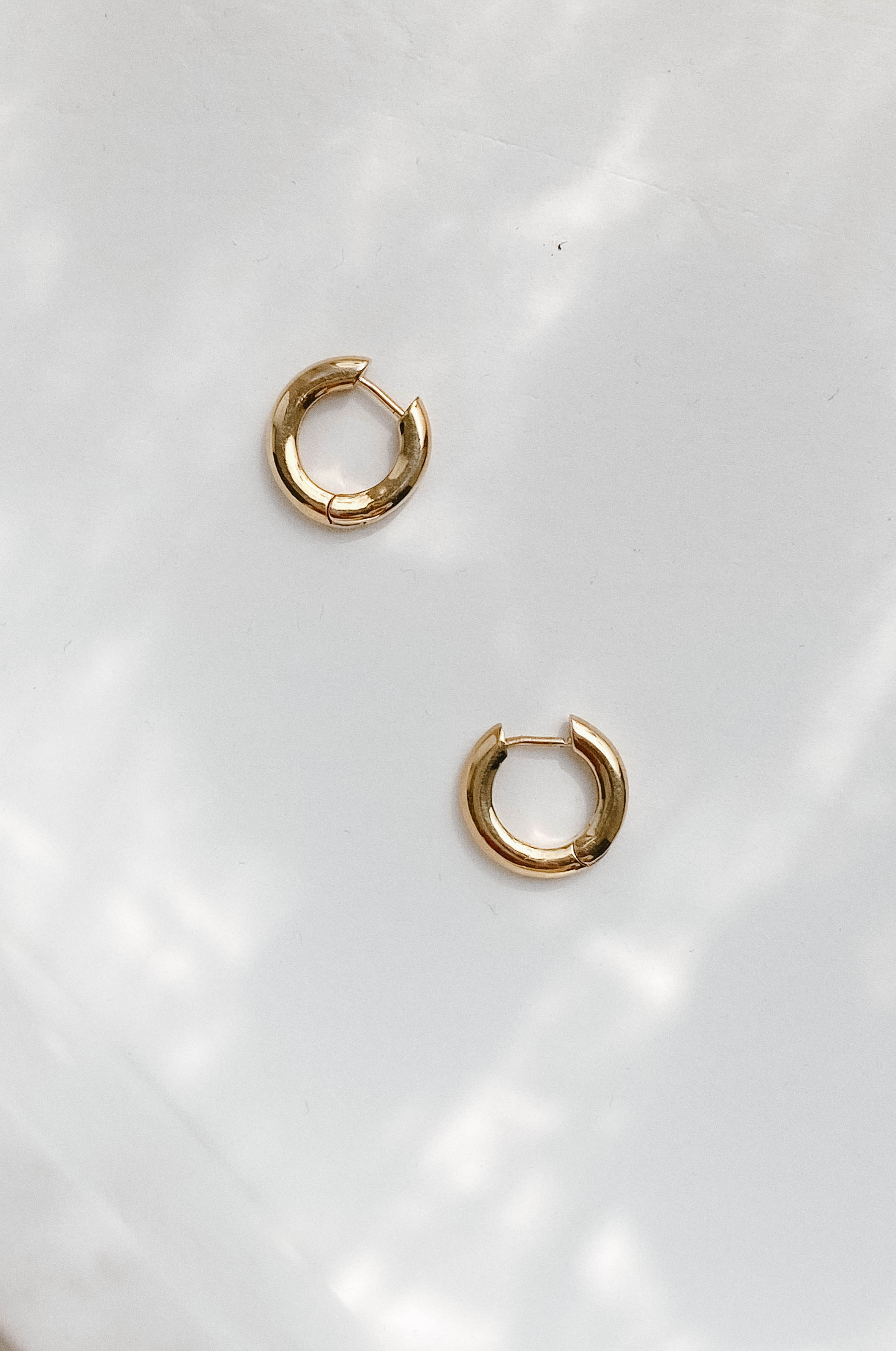 mini 14k gold dipped huggie hoops